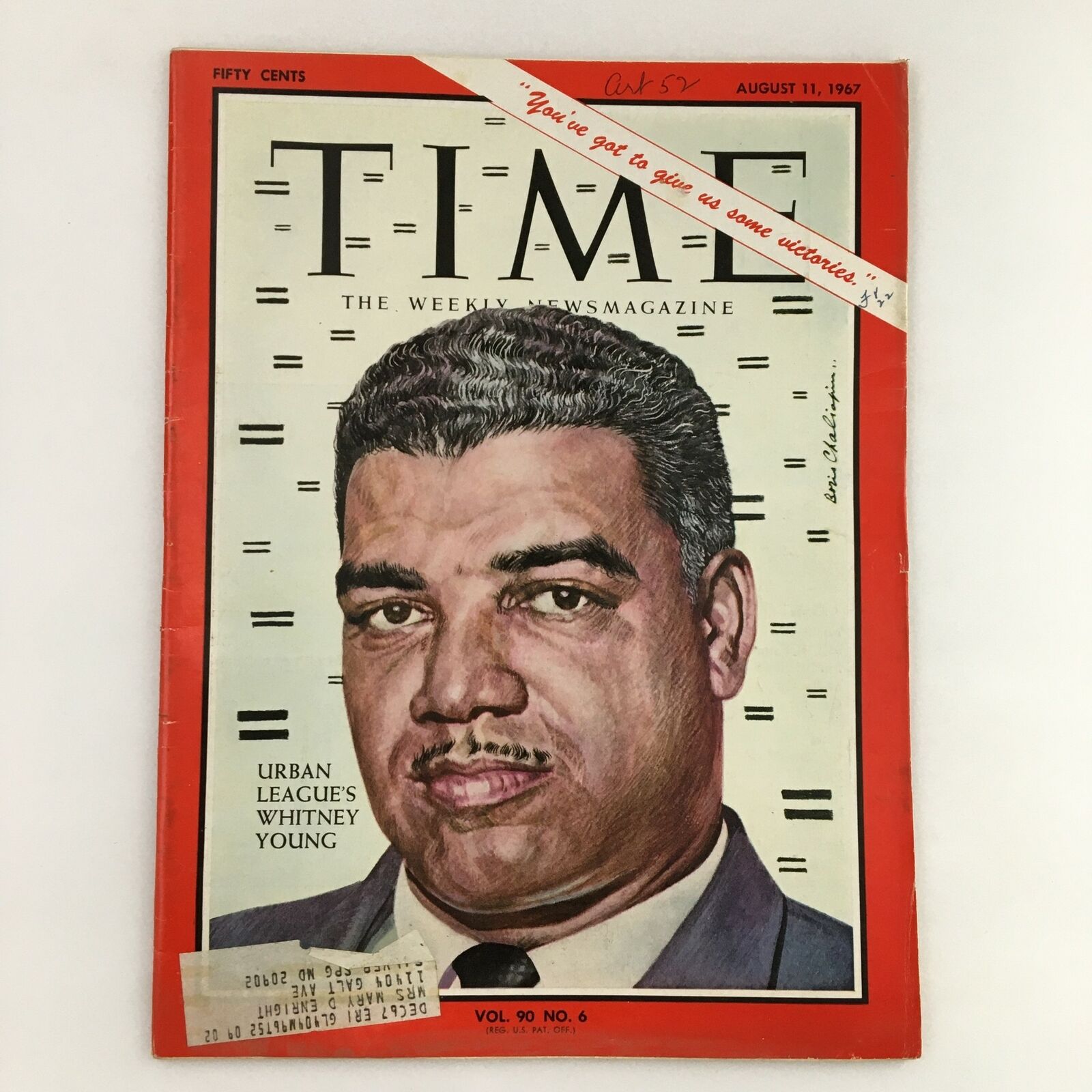 Time Magazine August 11 1967 Vol. 90 No. 6 Urban League's Whitney Young