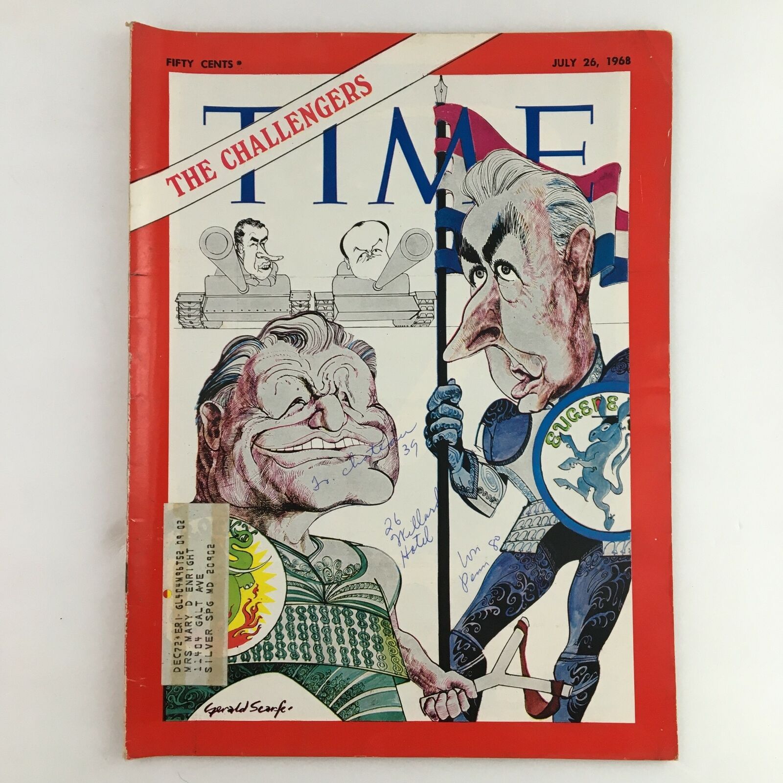 Time Magazine July 26 1968 Vol. 92 No. 4 Nelson Rockefeller and Eugene McCarthy