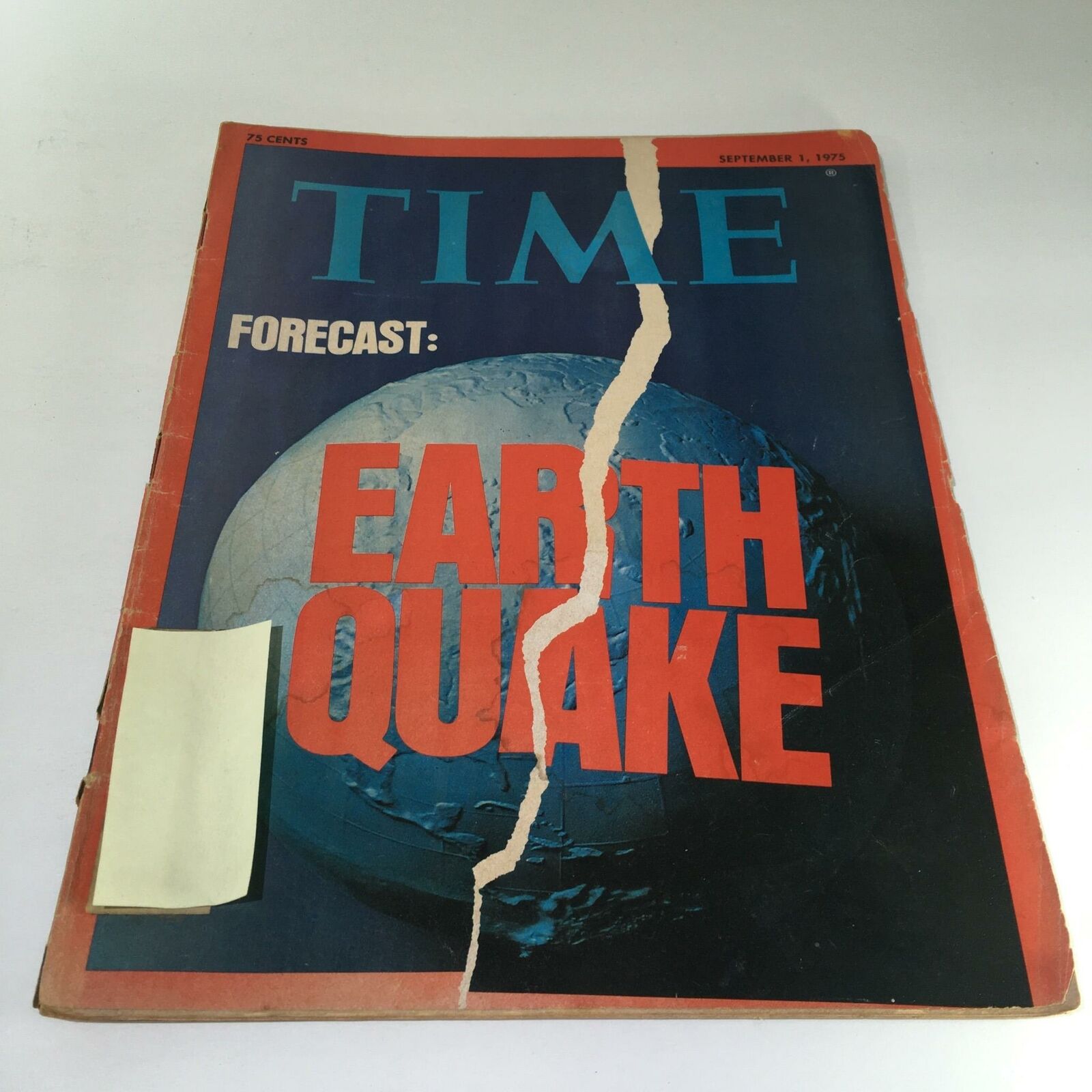 Time Magazine: September 1 1975 - Forecast: Earth Quake