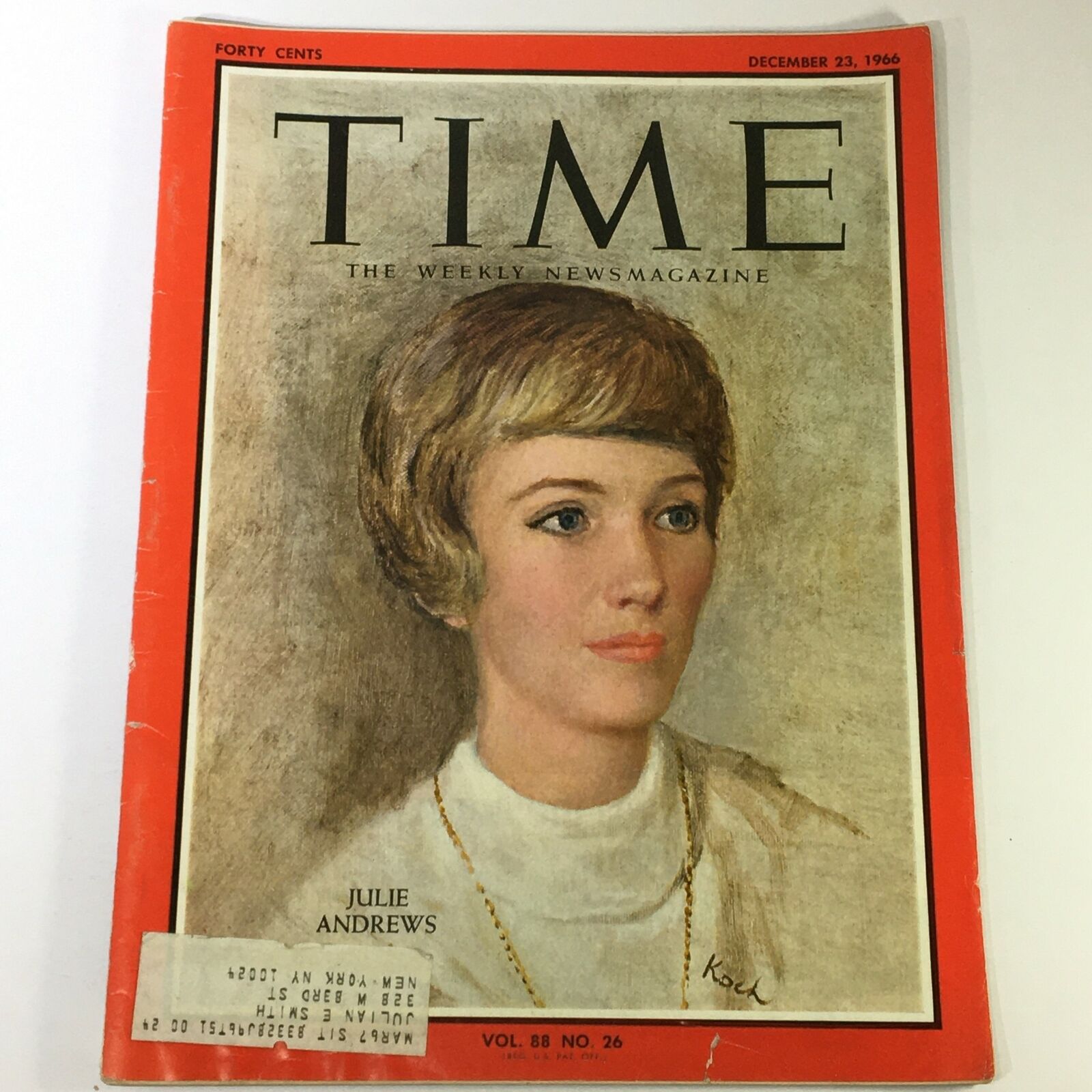 VTG Time Magazine December 23 1966 Vol 88 #26 - Julie Andrews Cover