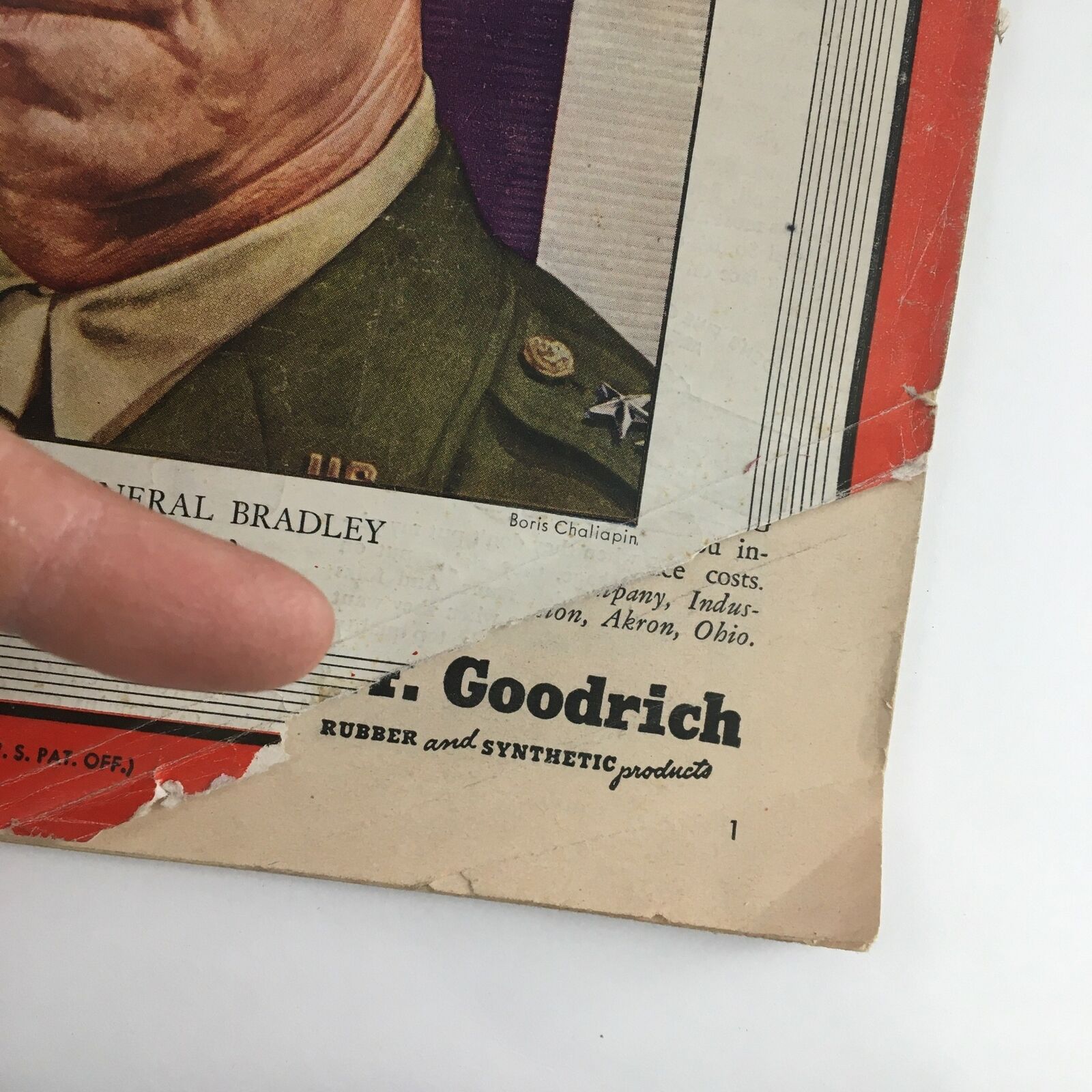 Time Magazine April 1 1946 Senior Officer General Omar Bradley, No Label