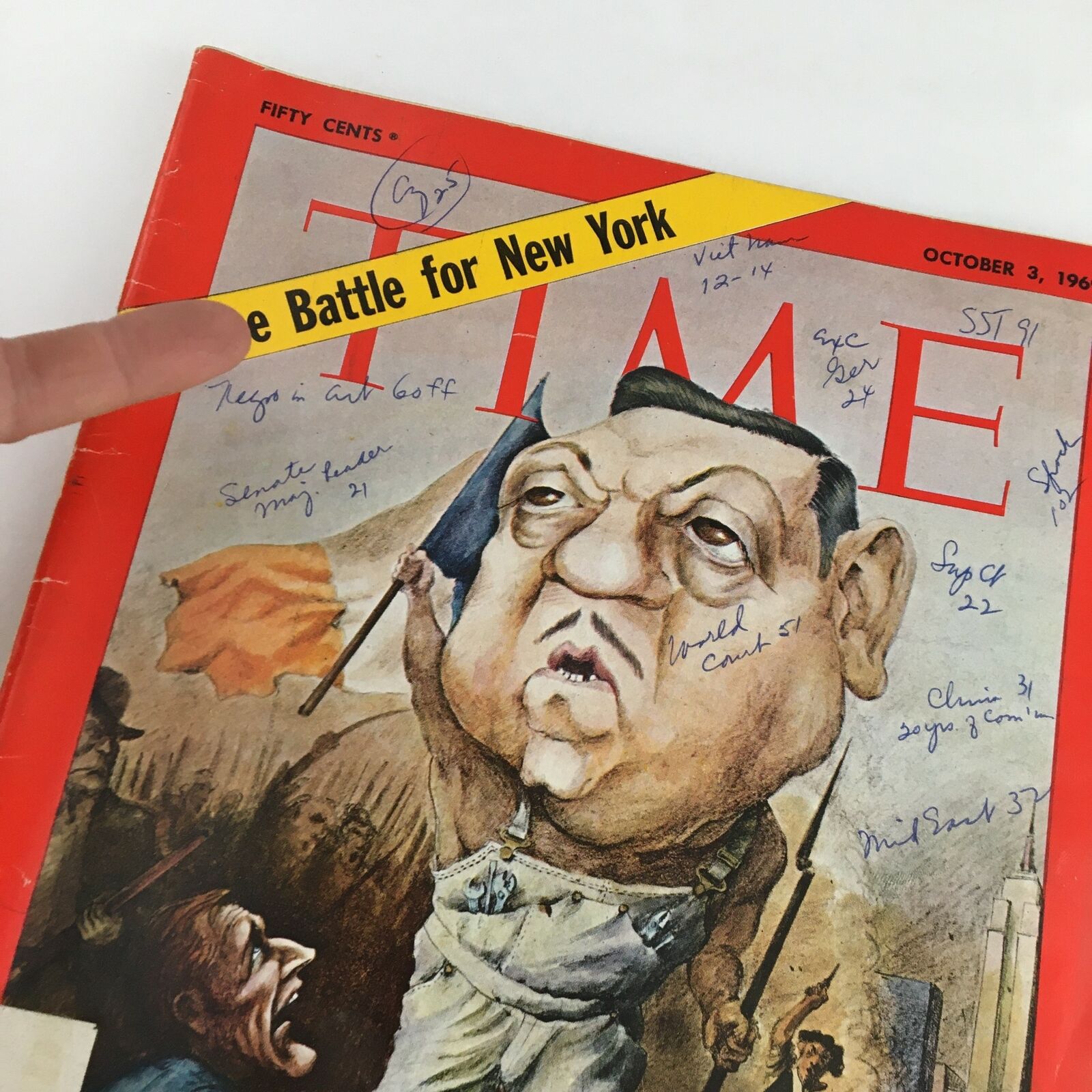 Time Magazine October 3 1969 Vol. 94 No. 14 Mario Procaccino Battle for New York