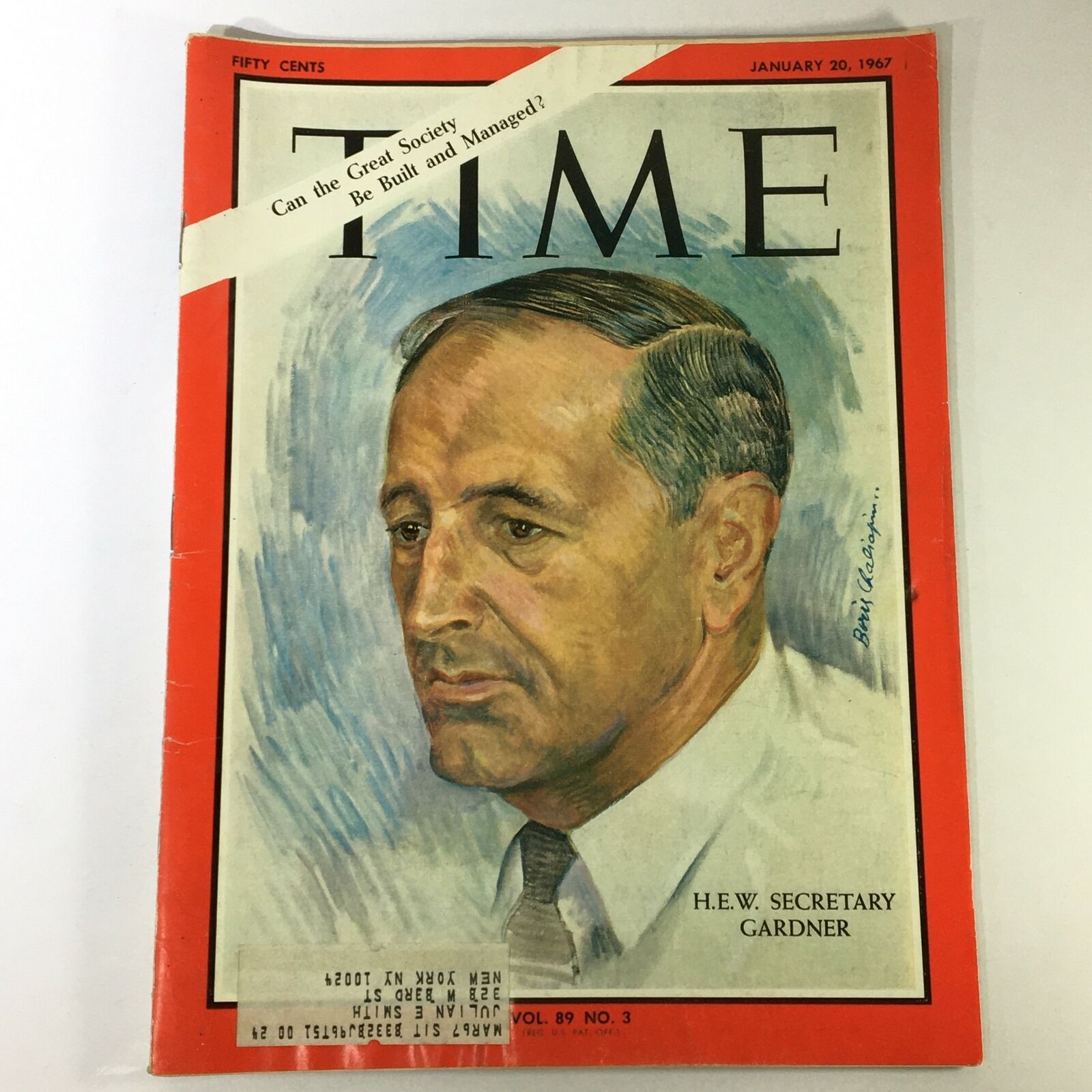 VTG Time Magazine January 20 1967 - H.E.W. Secretary John William Gardner