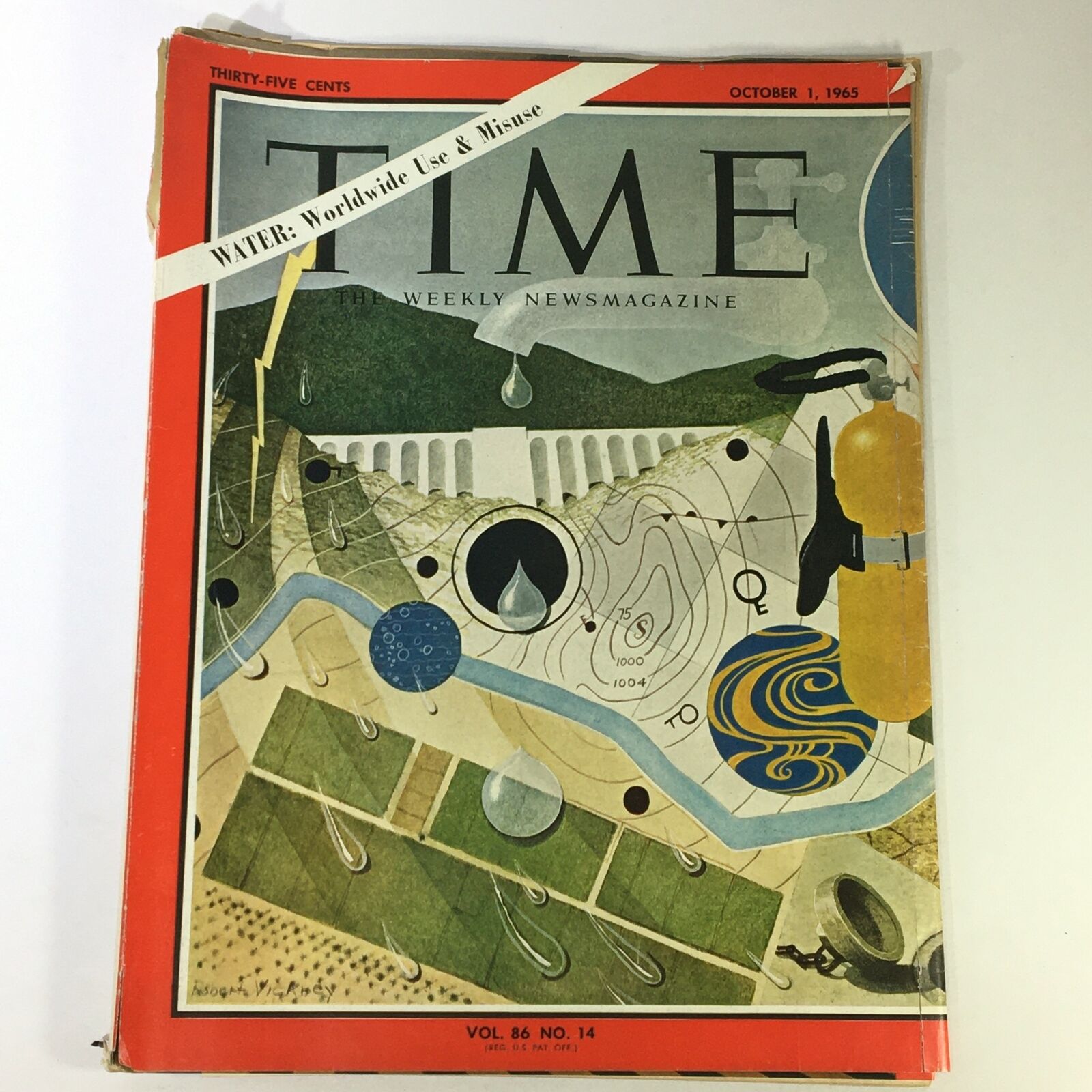 VTG Time Magazine October 1 1965 Vol. 86 #14 - Water Worldwide Use and Misuse