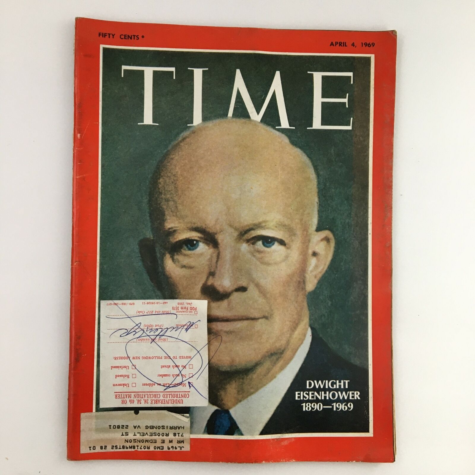 Time Magazine April 4 1969 Vol. 93 No. 14 Dwight Eisenhower 1890-1969