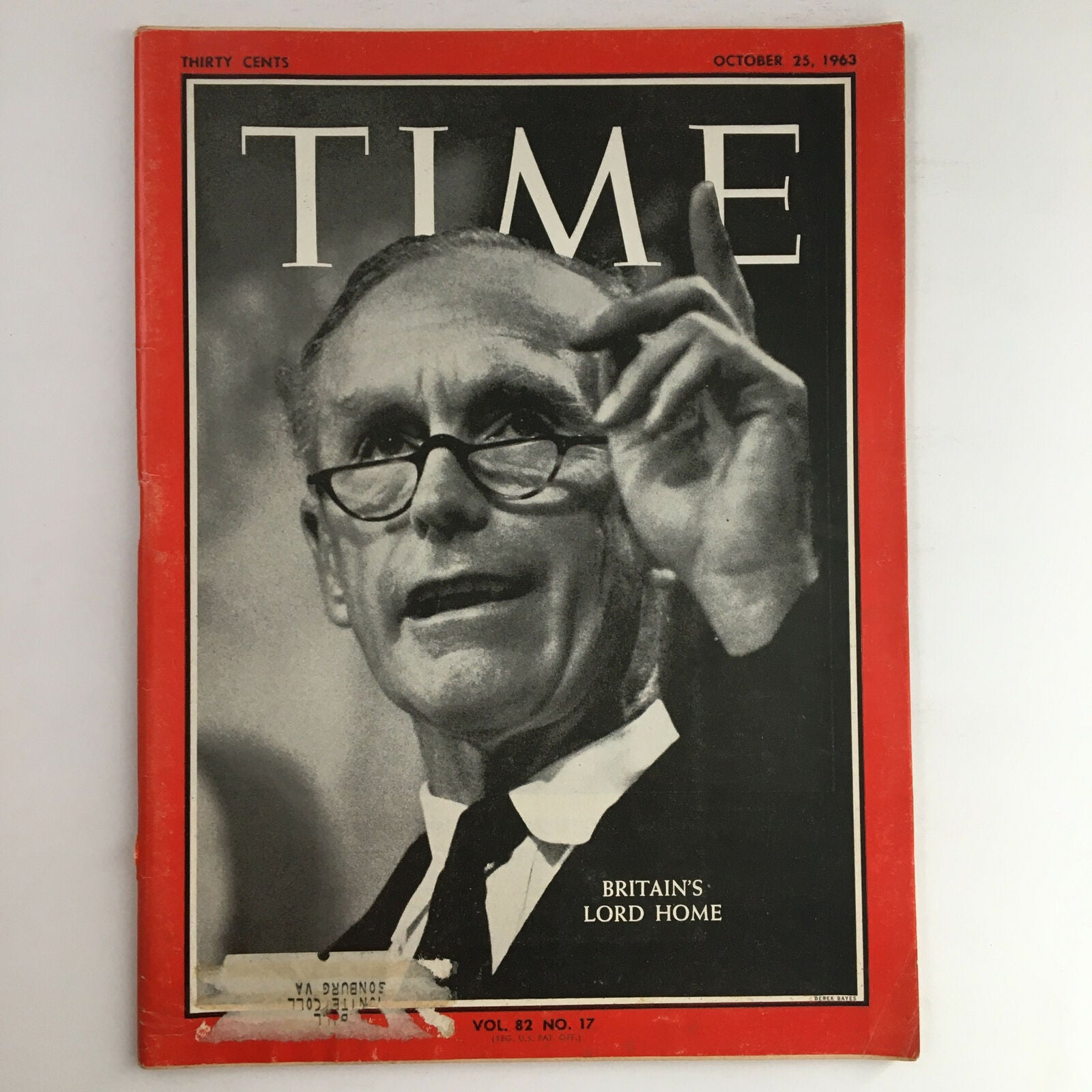 Time Magazine October 25 1963 Vol 82 #17 Britain's Lord Alec Douglas-Home