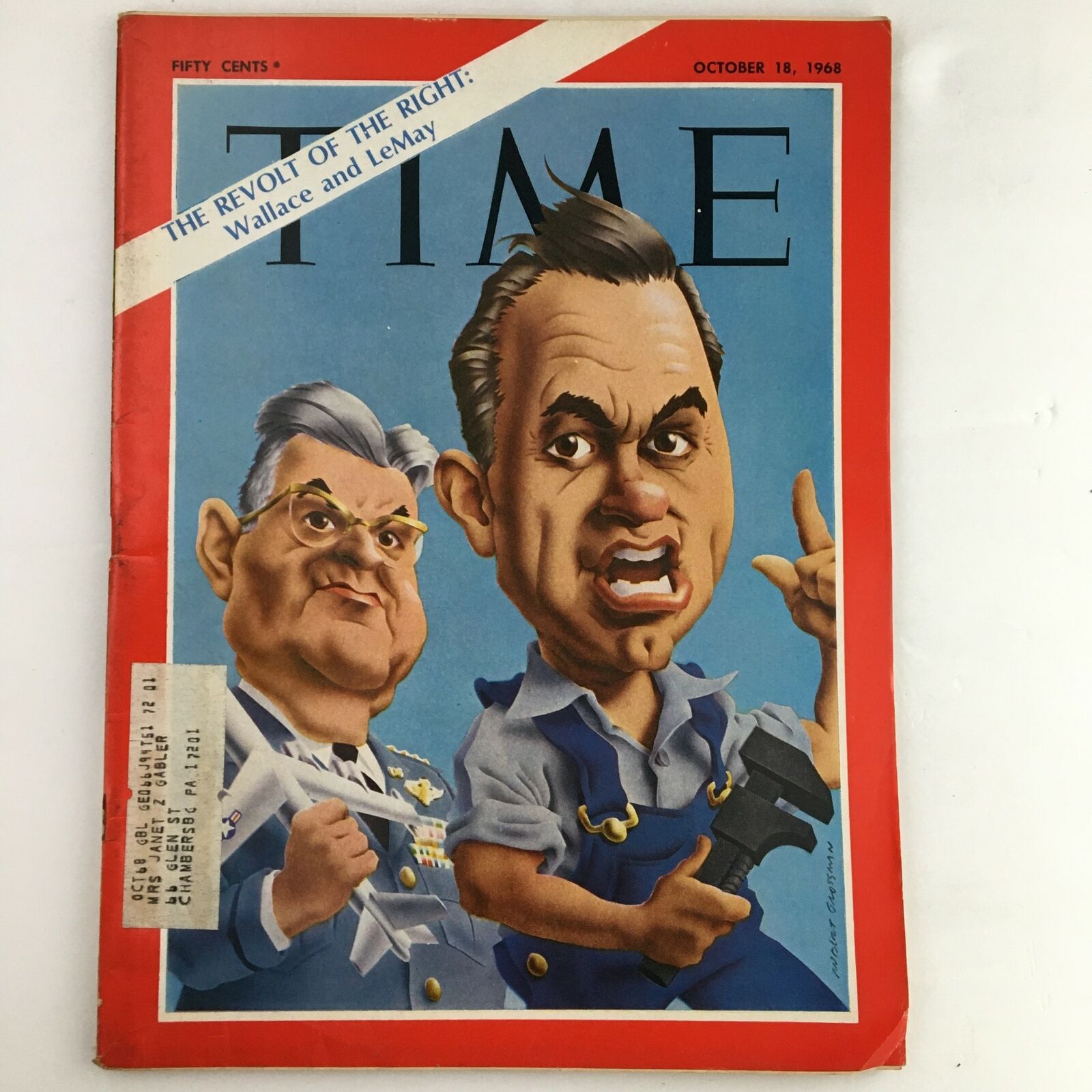 Time Magazine October 18 1968 Vol. 92 No. 16 George Wallace and Curtis LeMay