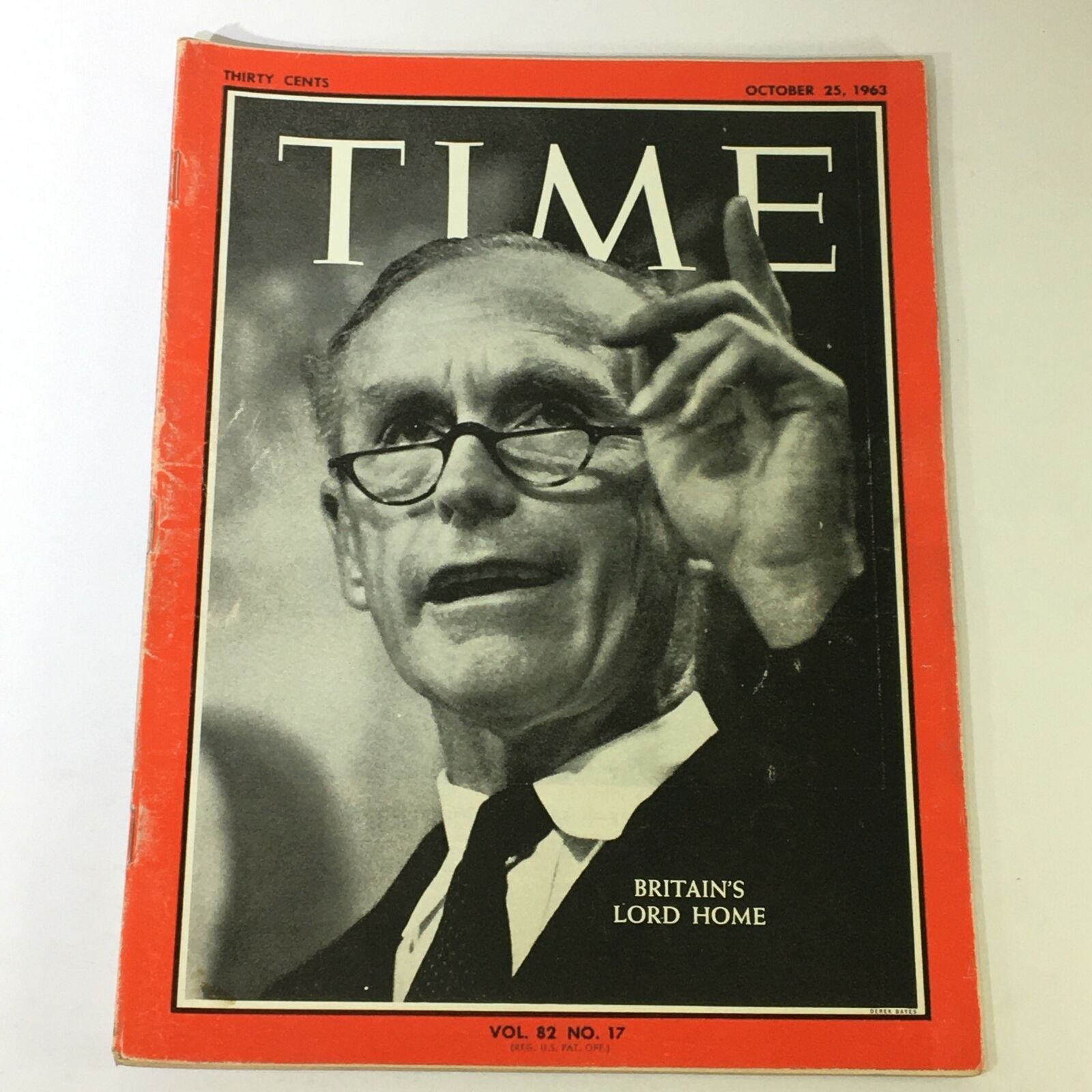 VTG Time Magazine October 25 1963 - Britain's Lord Alec Douglas-Home / Newsstand