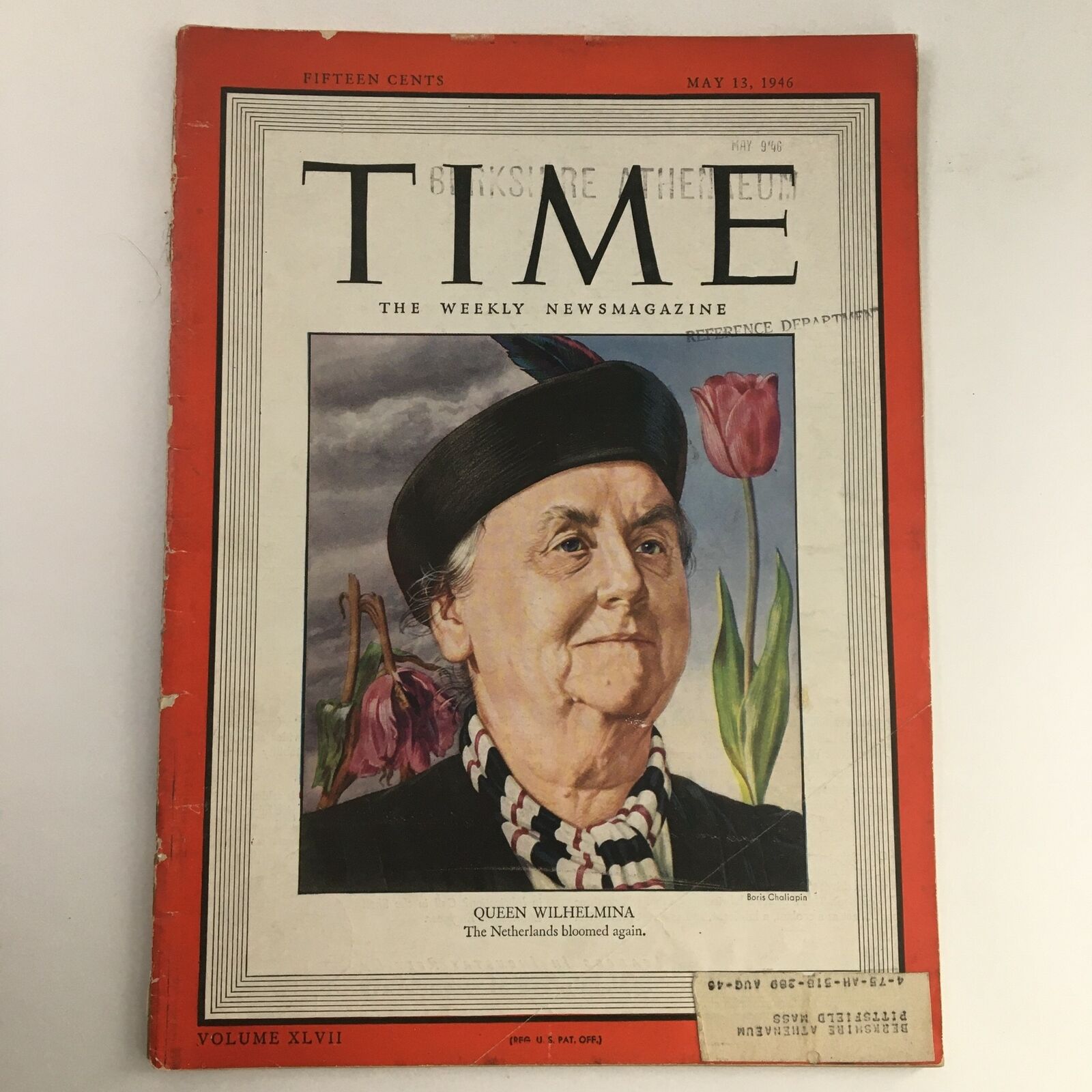 Time Magazine May 13 1946 Vol 42 #19 Queen Wilhelmina of the Netherlands