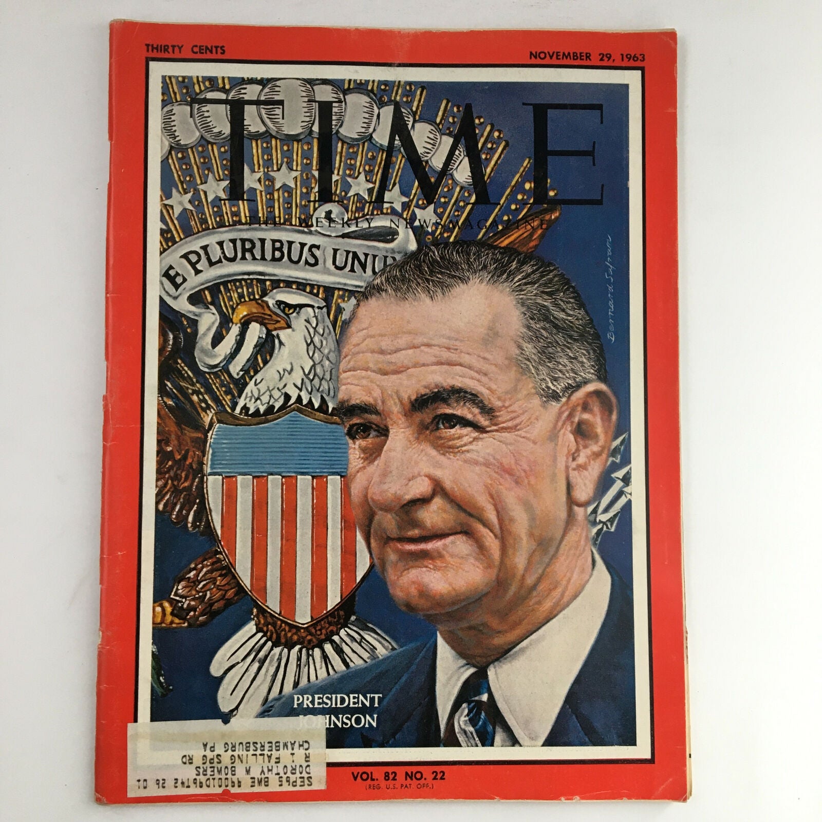 Time Magazine November 29 1963 Vol 82 #22 President Lyndon B. Johnson