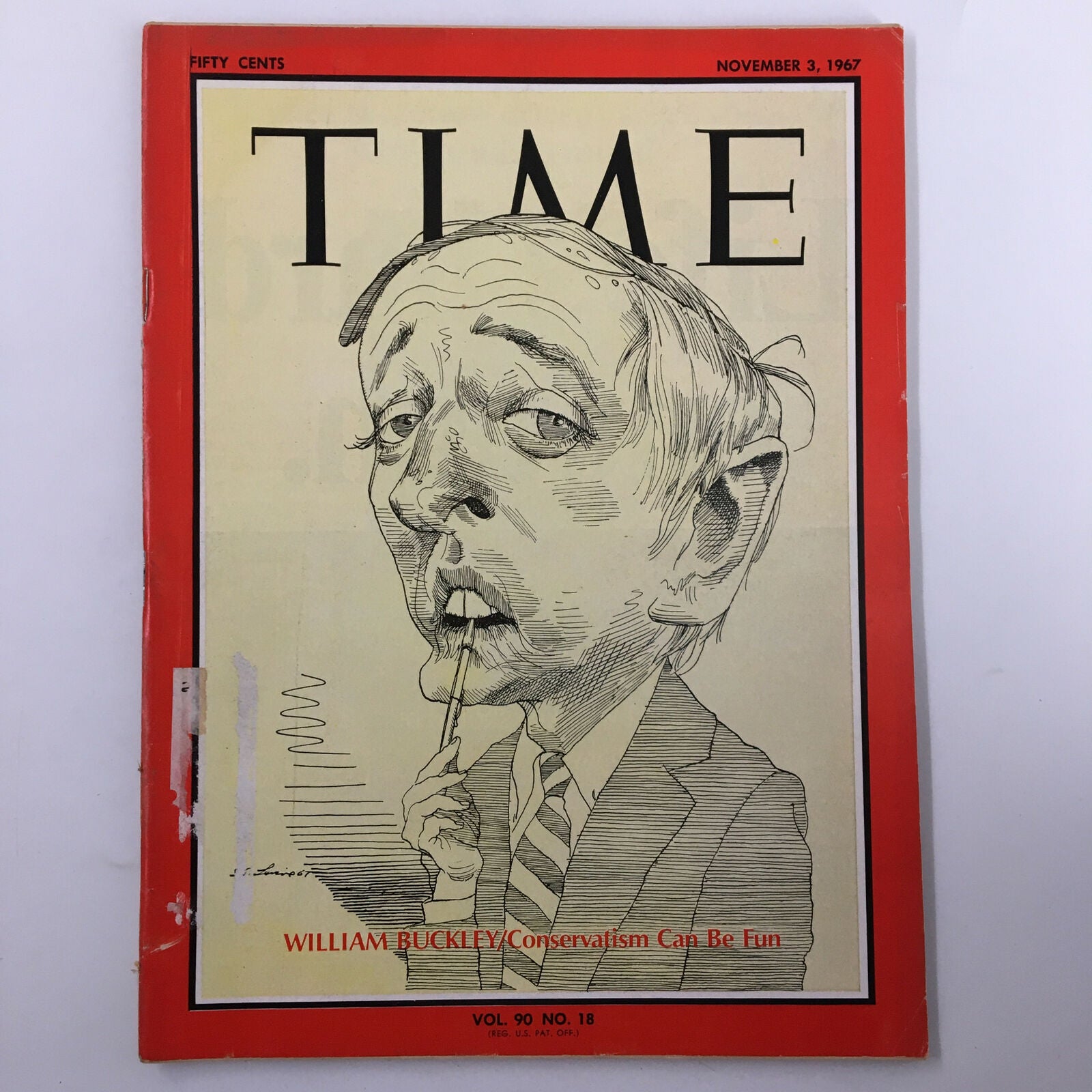 VTG Time Magazine November 3 1967 Vol. 90 No. 18 William Buckley in Conservatism