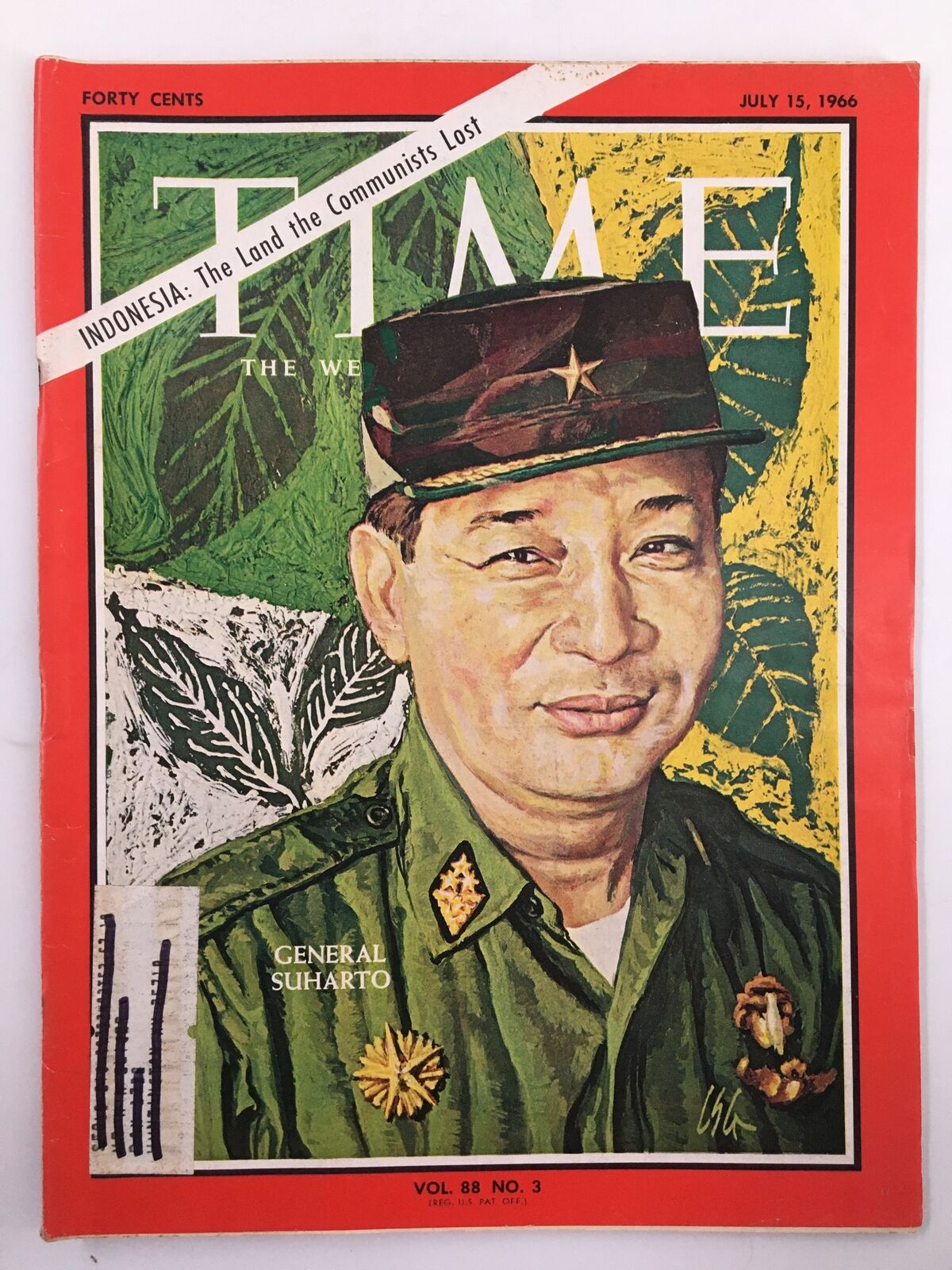 VTG Time Magazine July 15 1966 Vol 88 #3 Indonesia's General Suharto