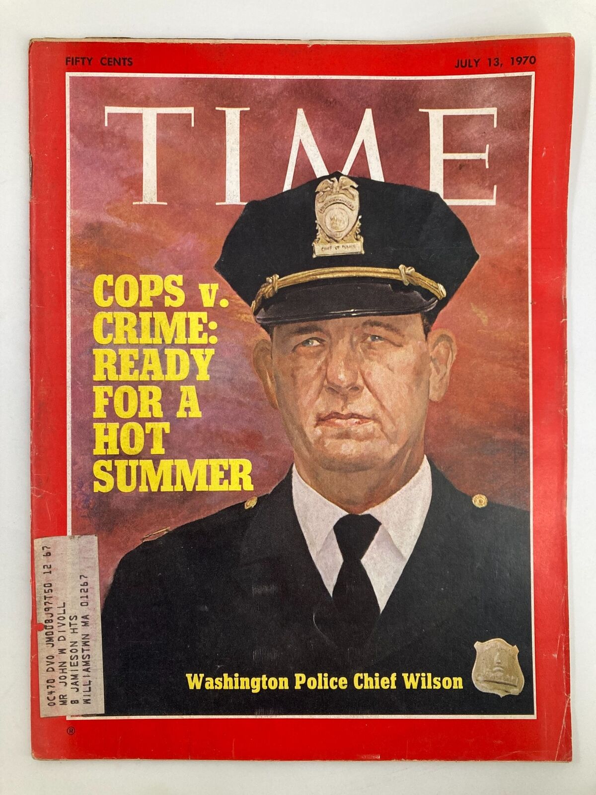 VTG Time Magazine July 13 1970 Washington Police Chief Wilson