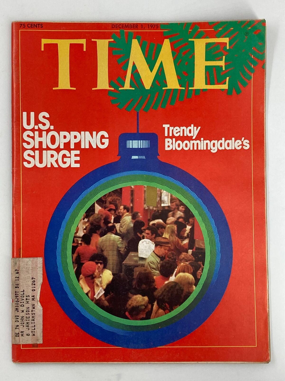 VTG Time Magazine December 1 1975 U.S. Shopping Surge Trendy Bloomingdale's