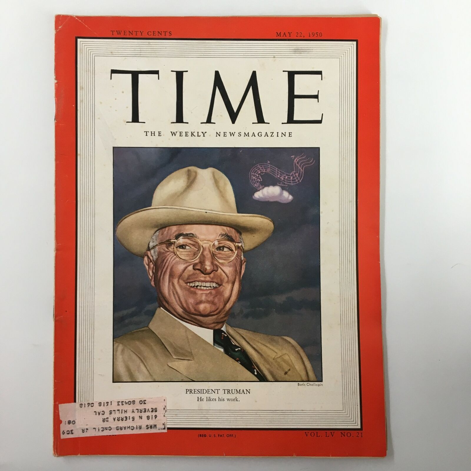 VTG Time Magazine May 22 1950 Vol. 55 No. 21 President Harry S. Truman