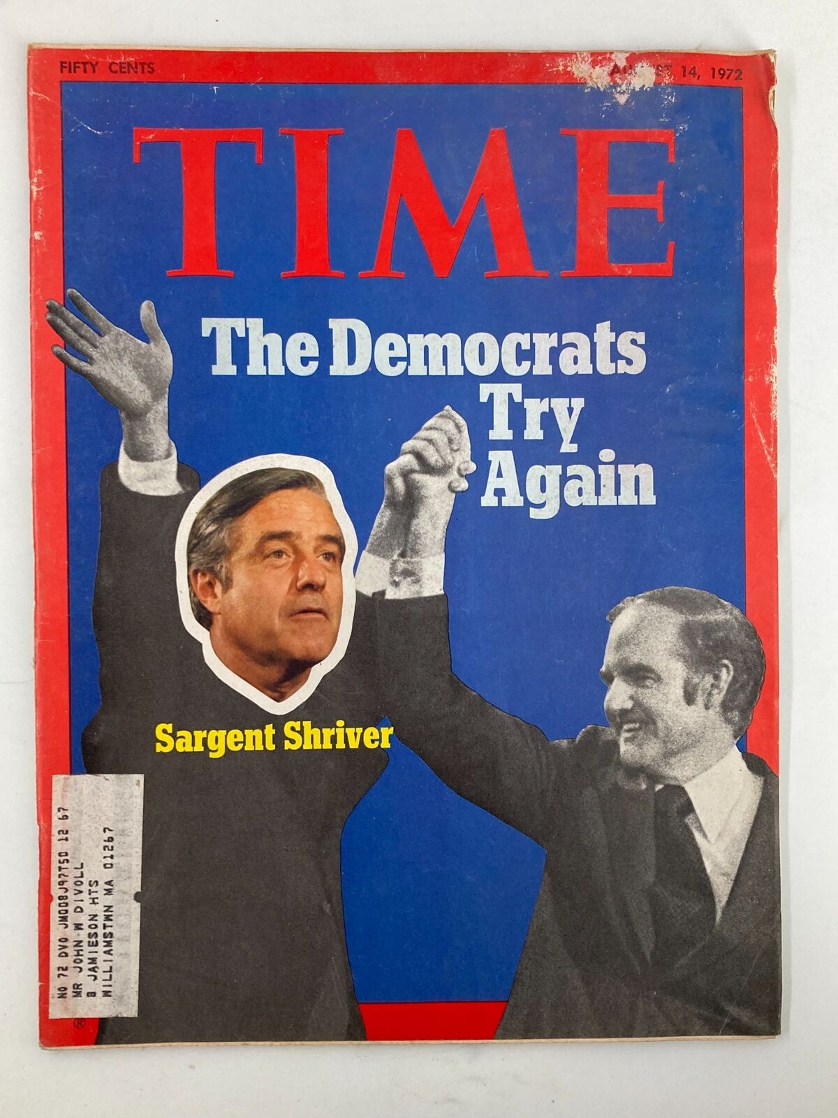 VTG Time Magazine August 14 1972 Sargent Shriver The Democrats Try Again