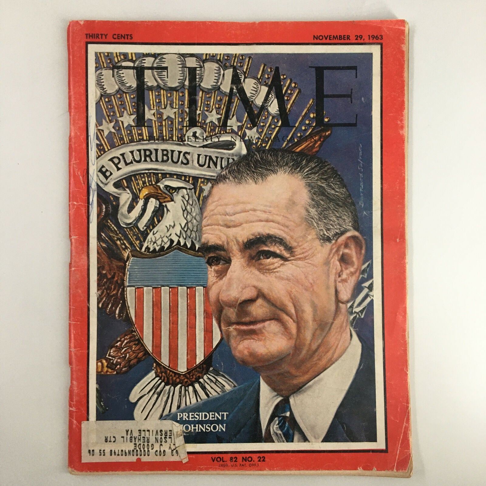 VTG Time Magazine November 29 1963 Vol. 82 No. 22 President Lyndon B. Johnson