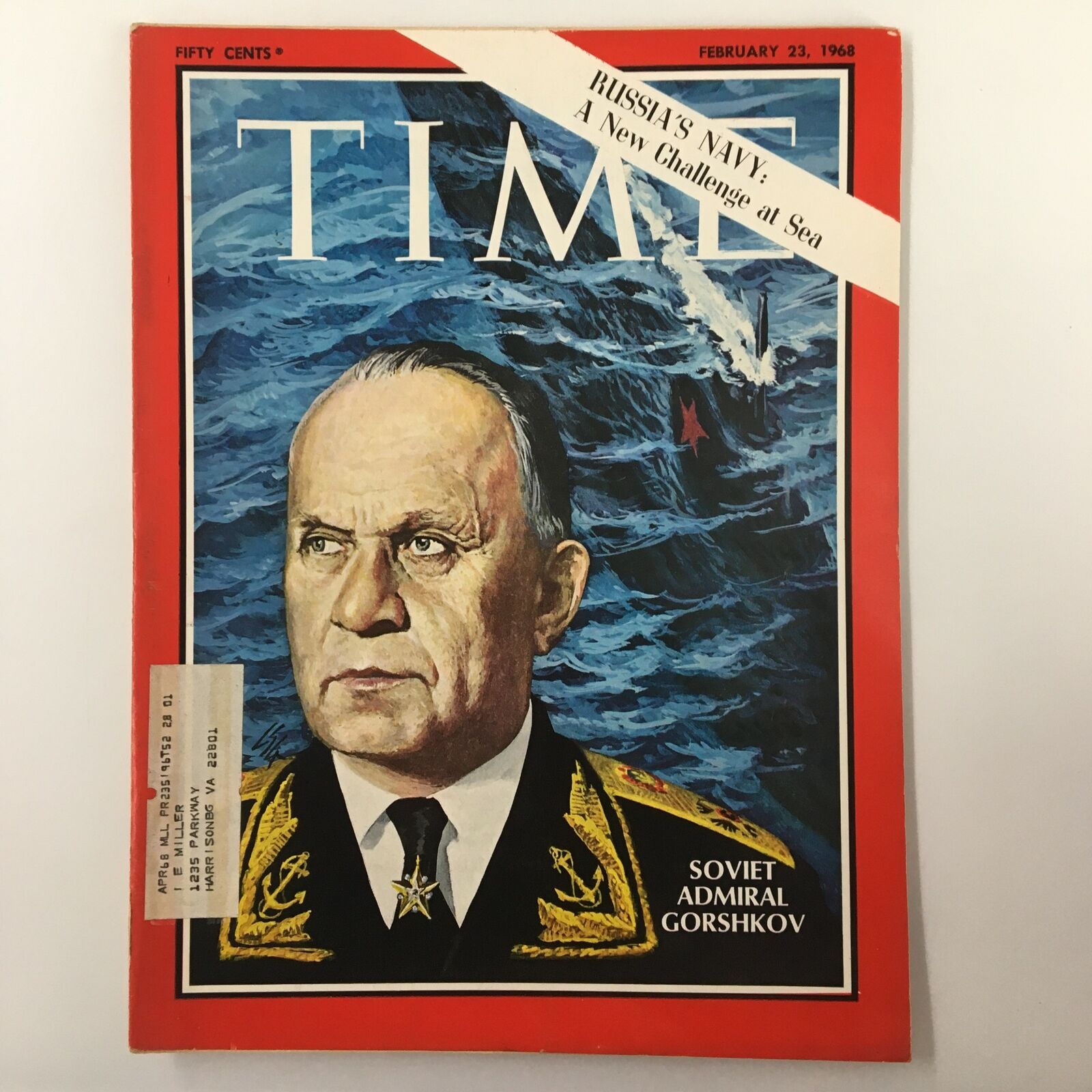 VTG Time Magazine February 23 1968 Russia's Navy Soviet Admiral Gorshkov