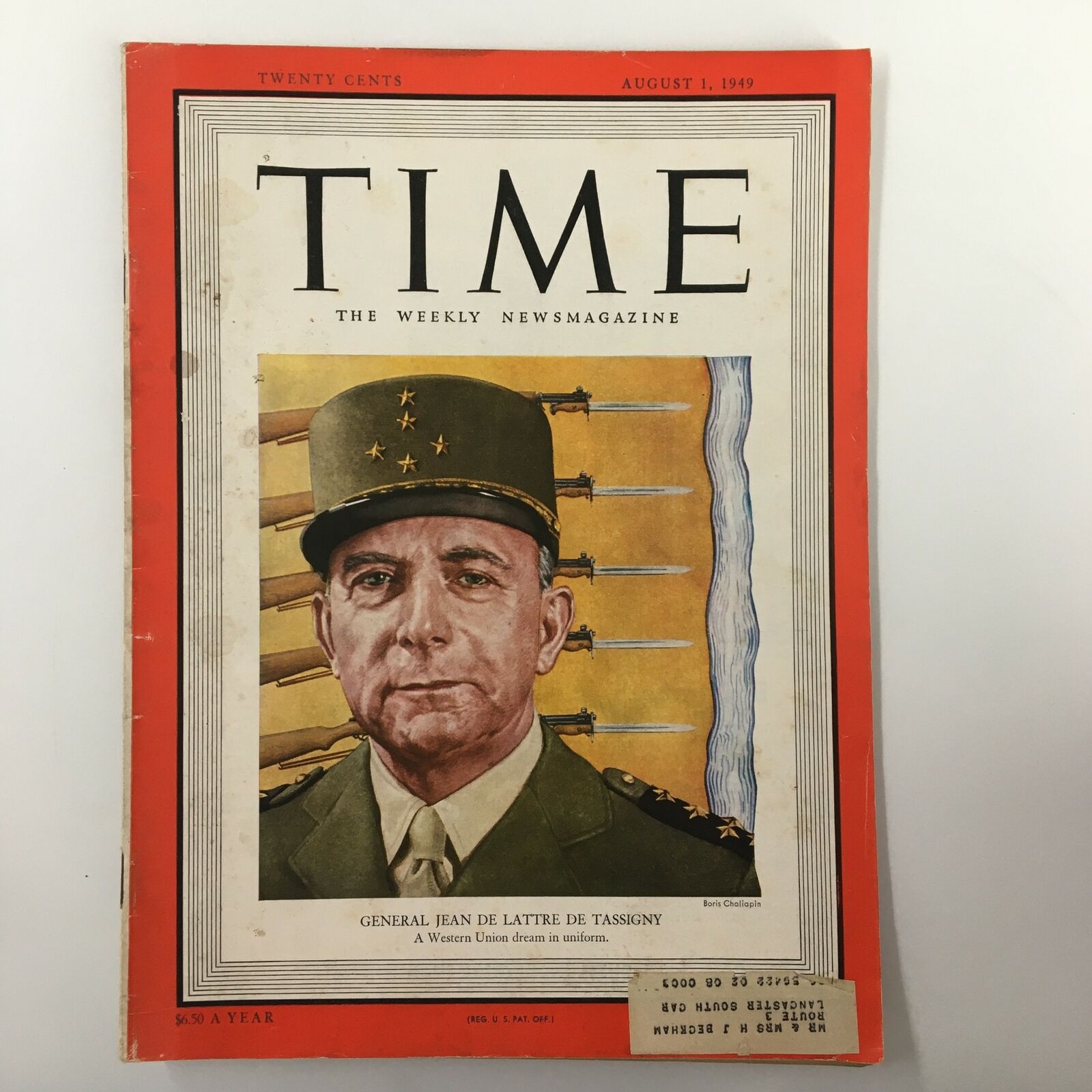 VTG Time Magazine August 1 1949 General Jean de Lattre de Tassigny