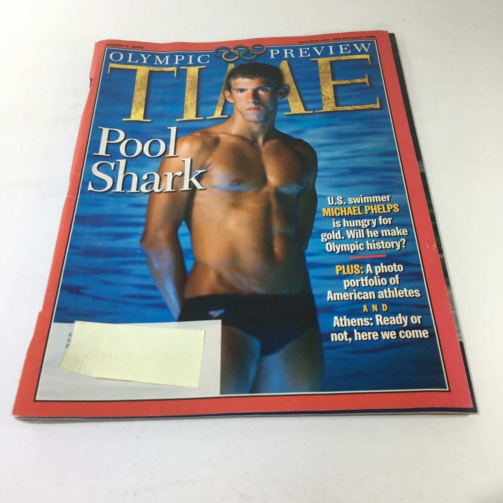 Time Magazine: August 9 2004 - U.S. Swimmer Michael Whelps: Pool Shark