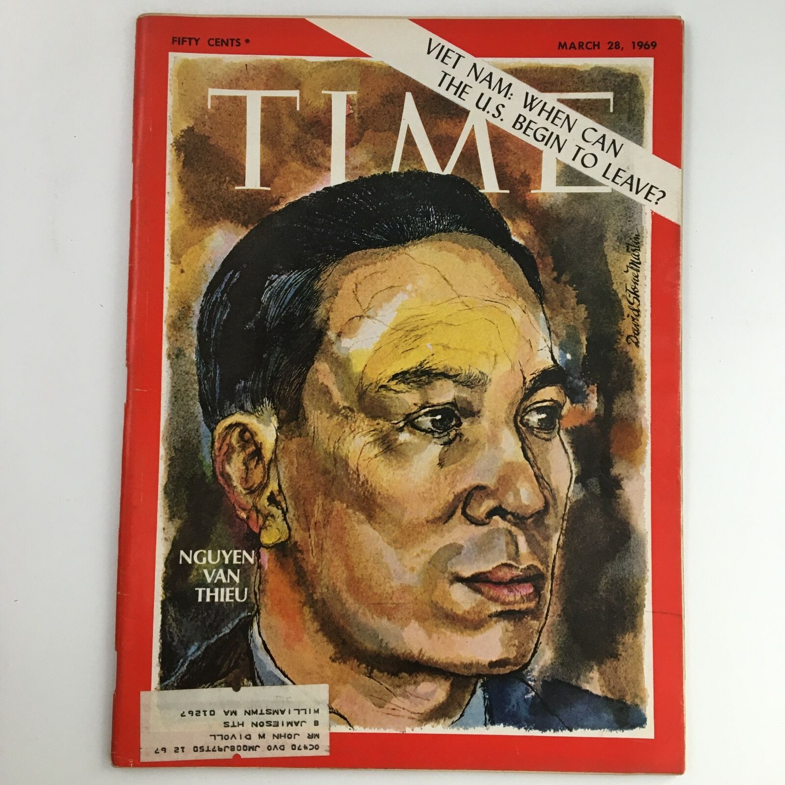 Time Magazine March 28 1969 Vol 93 #13 General Nguyễn Văn Thiệu of South Vietnam