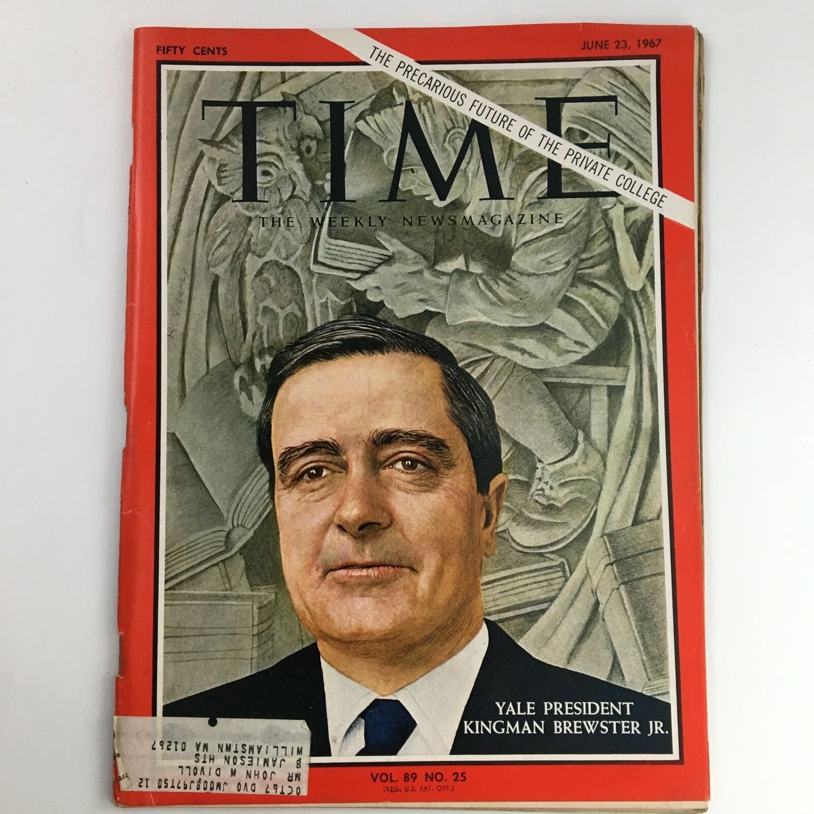 Time Magazine June 23 1967 Vol 89 #25 Yale President Kingman Brewster Jr.