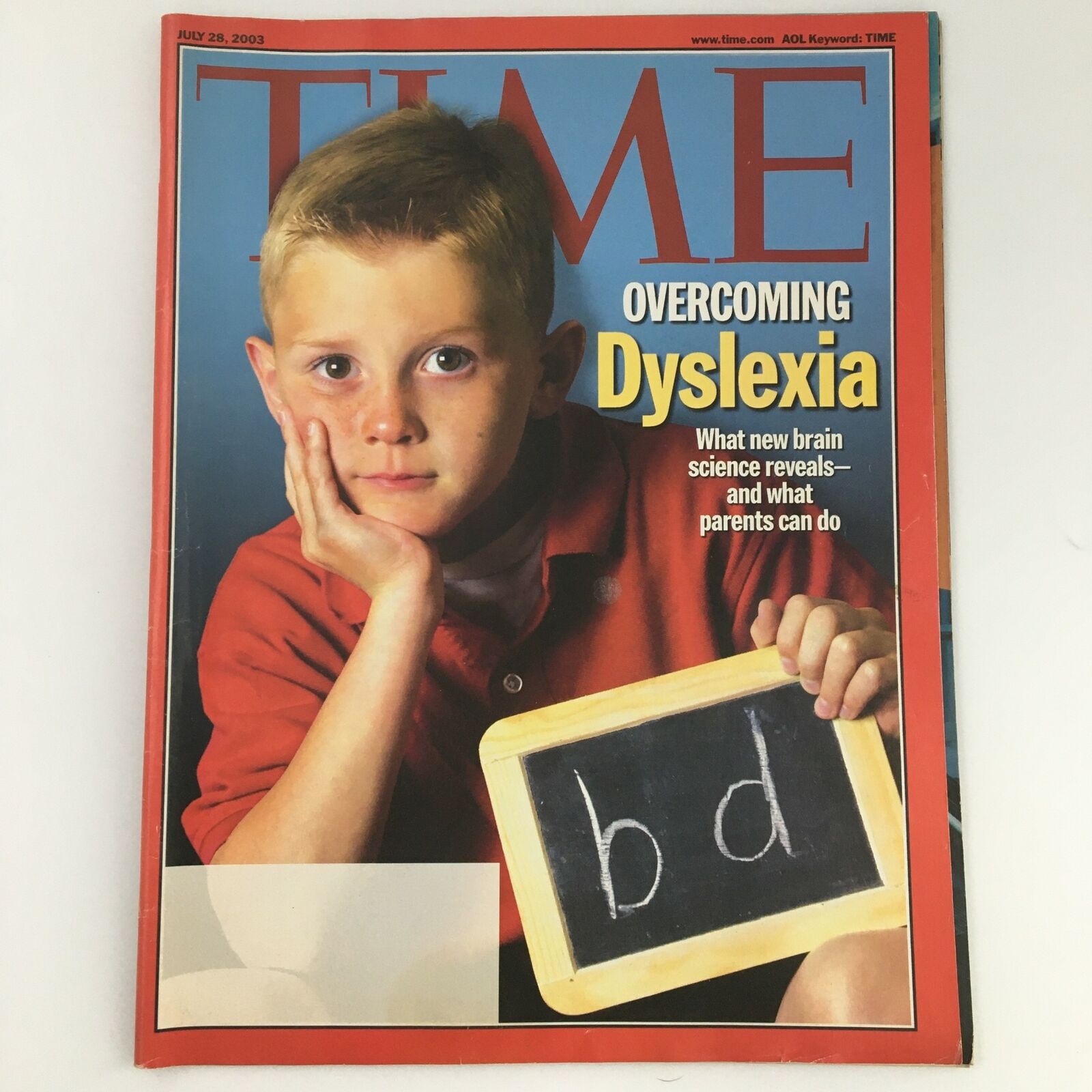 Time Magazine July 28 2003 Overcoming Dyslexia and What Parents Can Do Feature