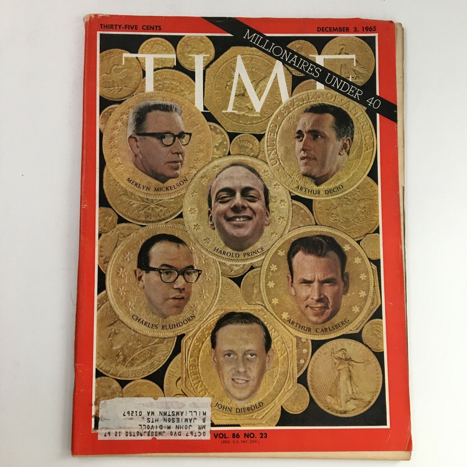 Time Magazine December 3 1965 Vol 86 #23 Merlyn Mickelson & Harold Prince