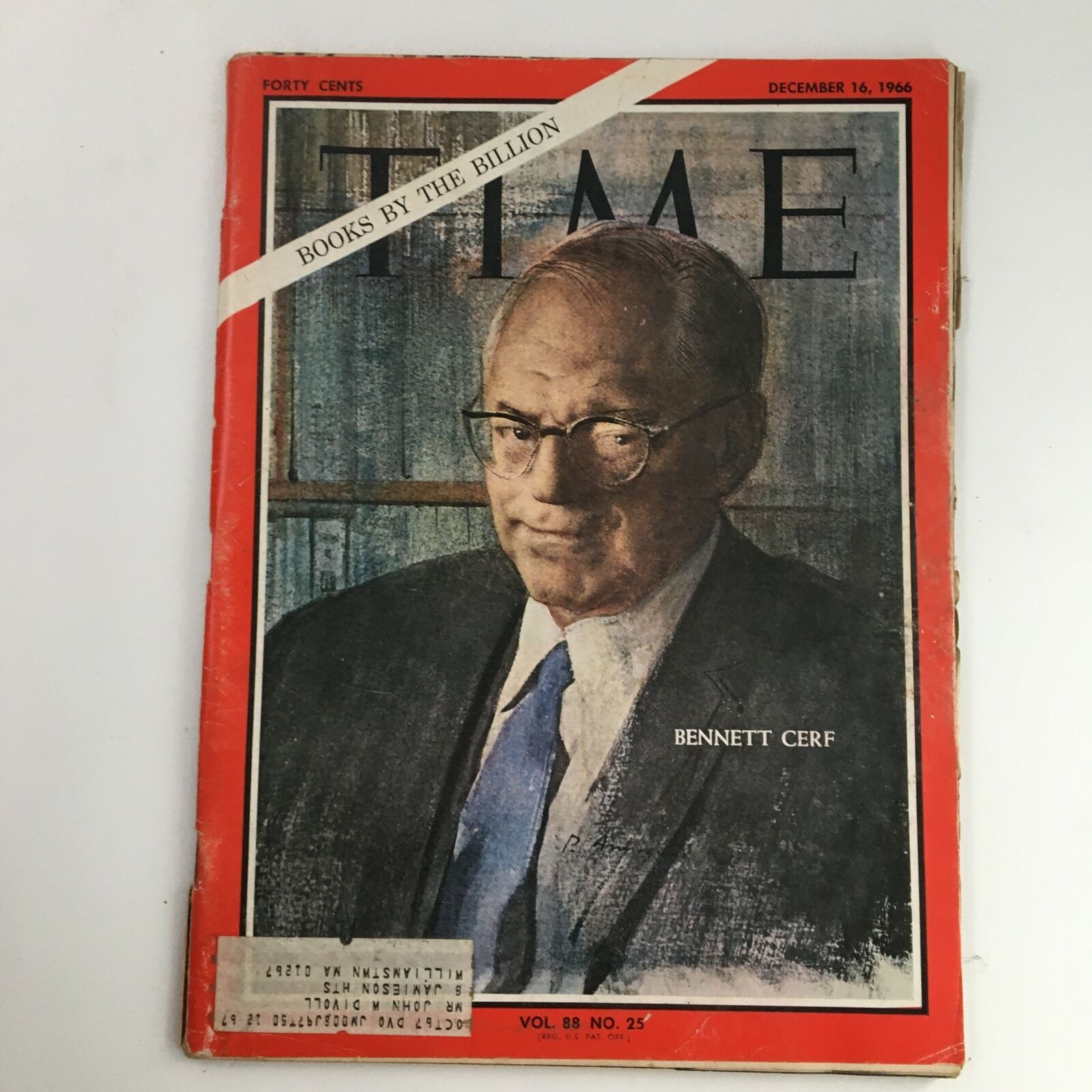 Time Magazine December 16 1966 Vol 88 #25 American Publisher Bennett Cerf