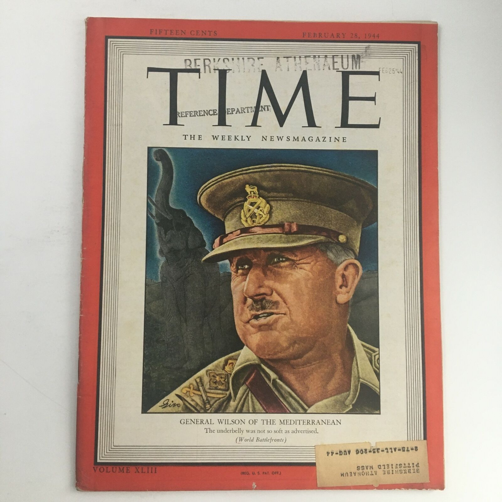 Time Magazine February 28 1944 Vol 43 #9 The General Henry Maitland Wilson