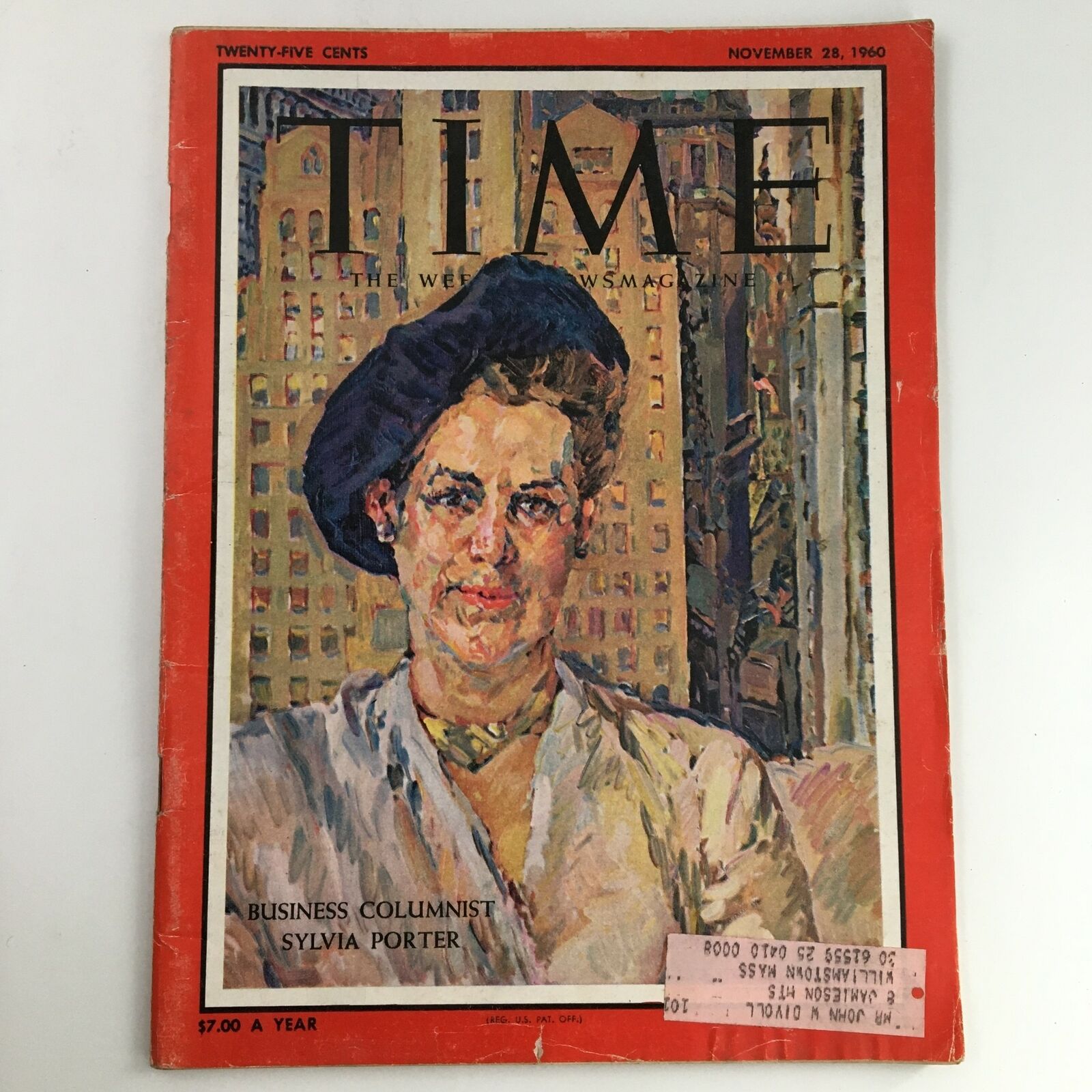 Time Magazine November 28 1960 Vol 76 #23 Business Columnist Sylvia Porter