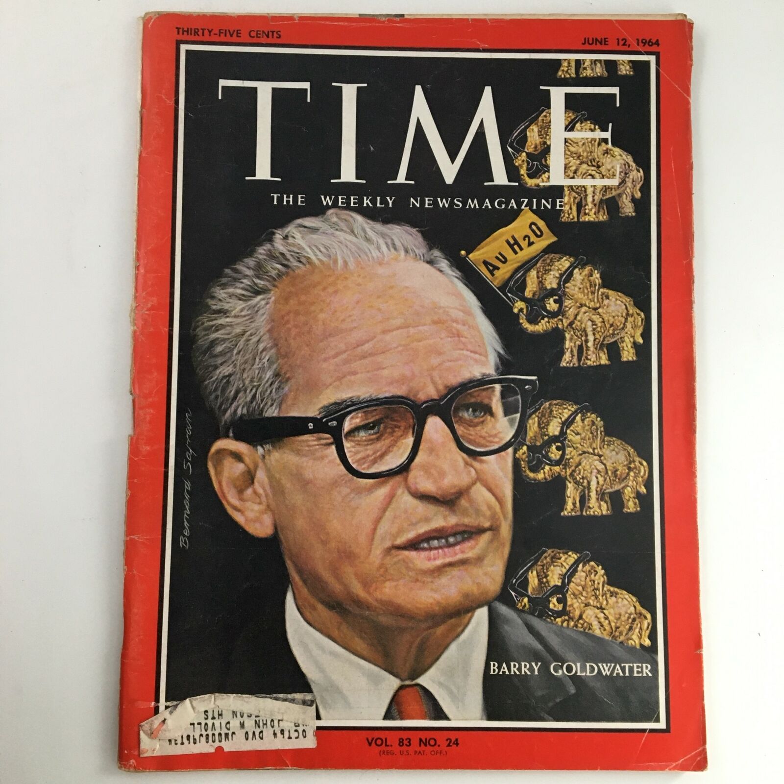 Time Magazine June 12 1964 Vol 83 #24 Former American Senator Barry Goldwater