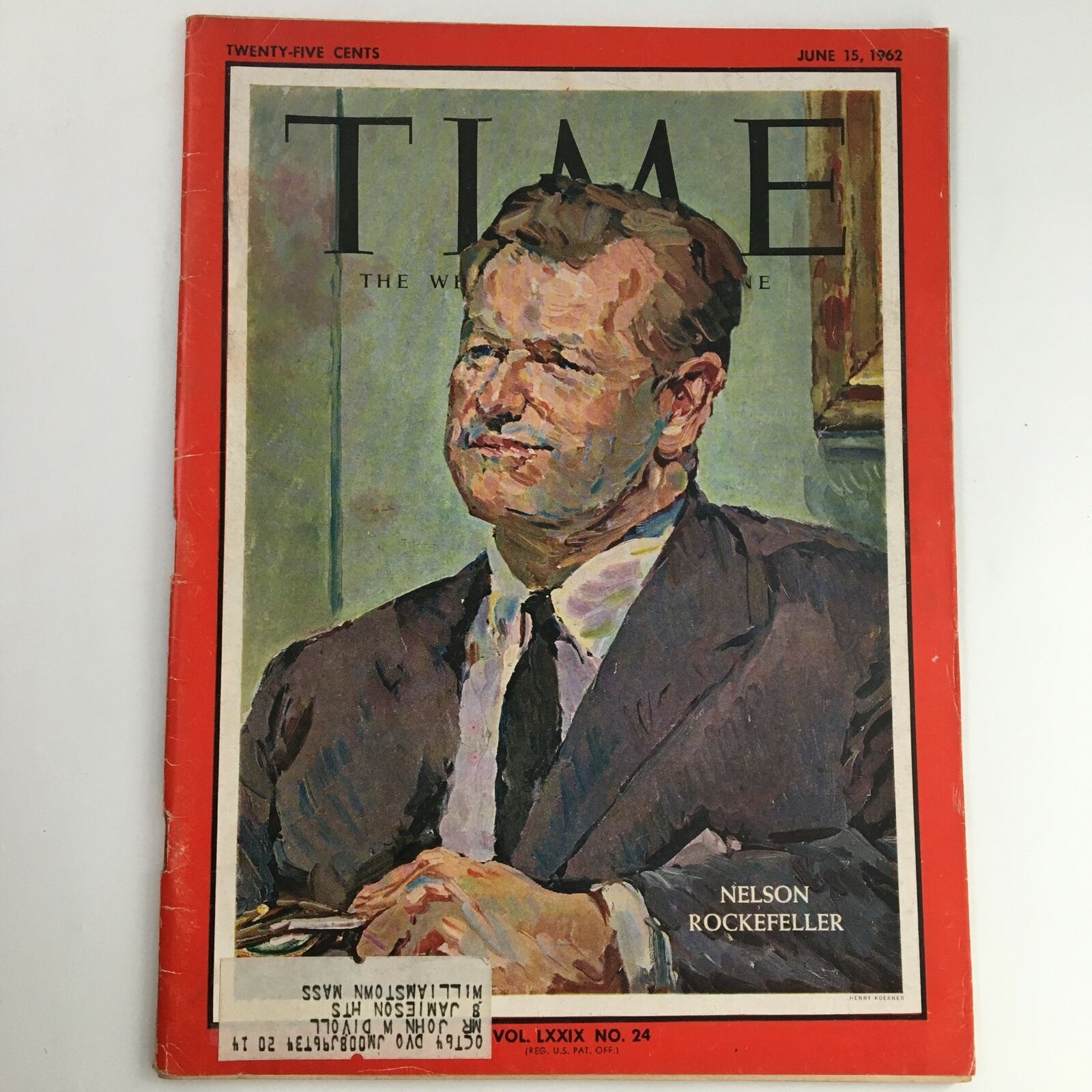 Time Magazine June 15 1962 Vol 79 #24 Businessman Nelson Aldrich Rockefeller