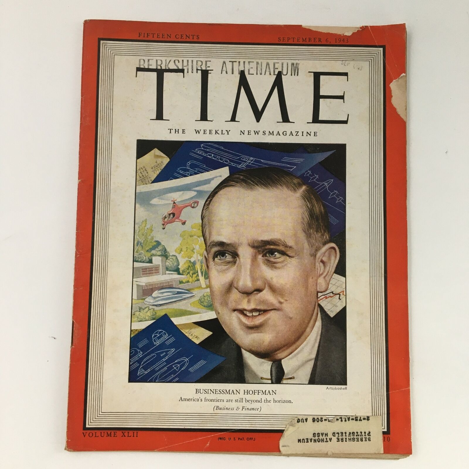 Time Magazine September 6 1943 Vol 42 #10 Automobile Executive Paul G. Hoffman