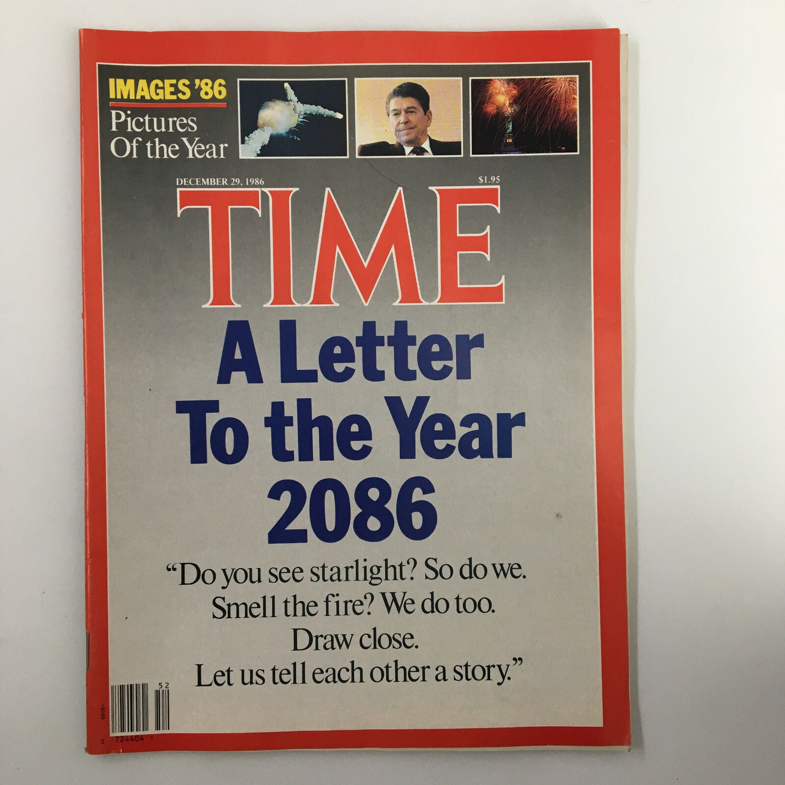 VTG Time Magazine December 29 1986 A Letter To the Year 2086 No Label