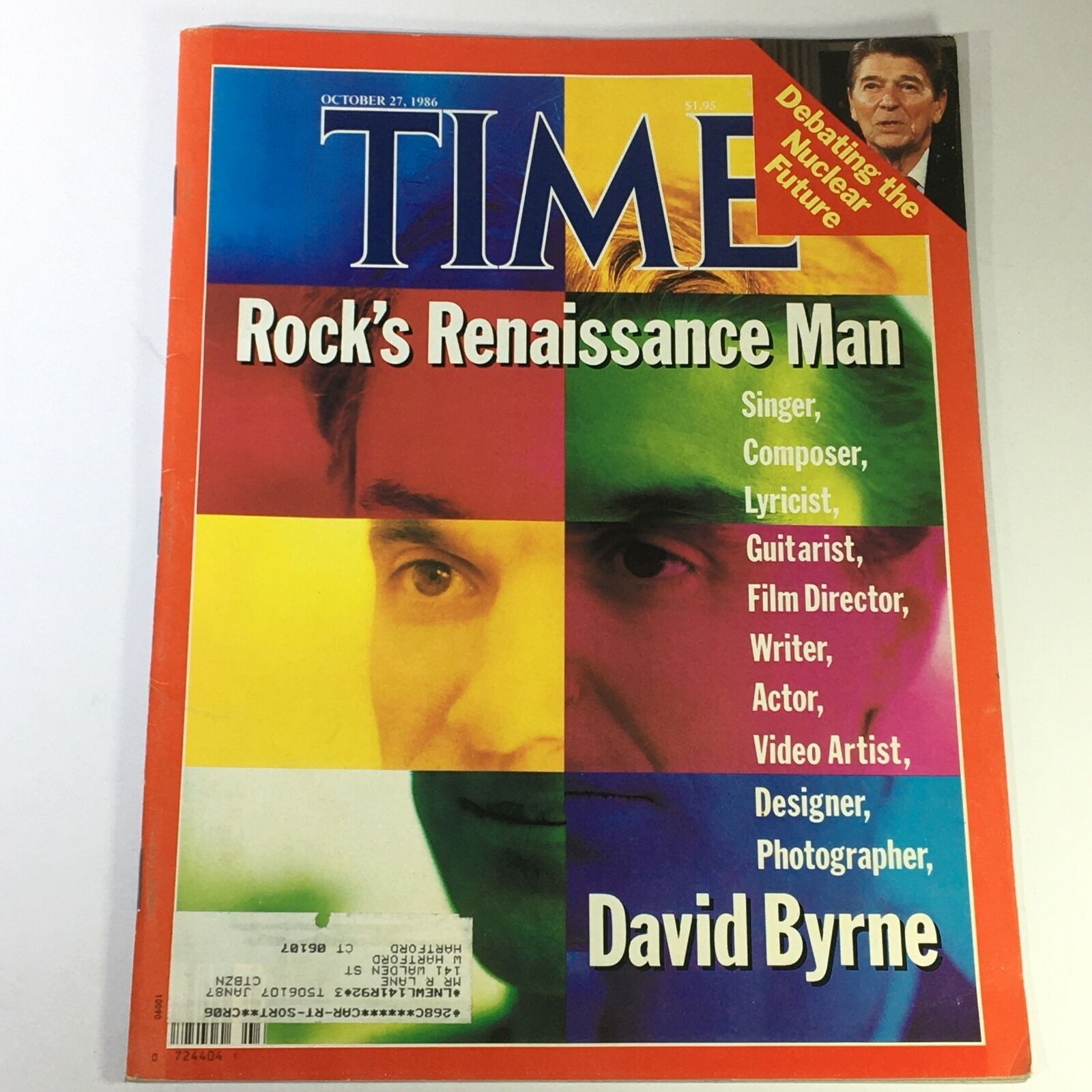 VTG Time Magazine October 27 1986 Renaissance Man David Byrne, Ronald Reagan