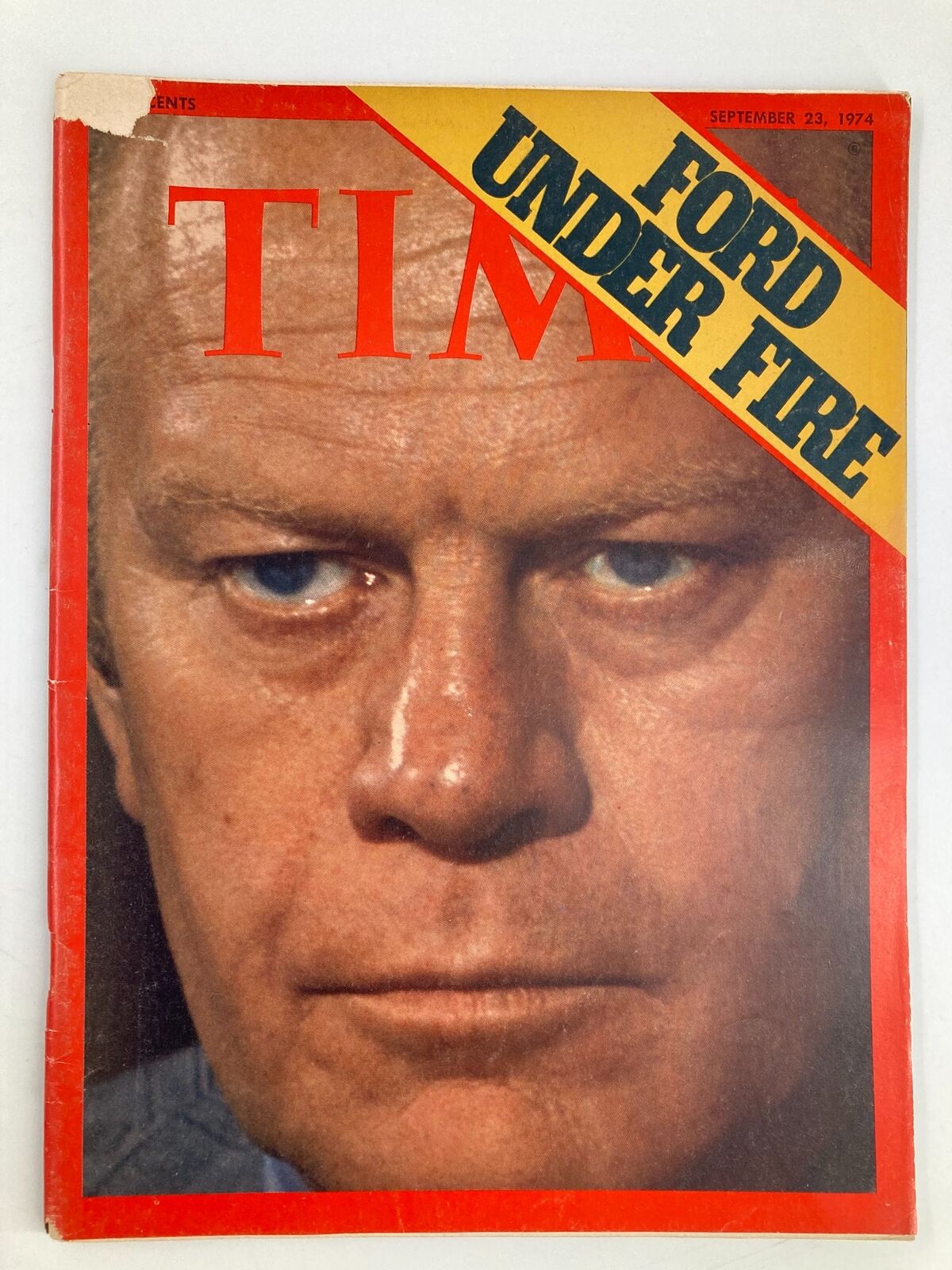 VTG Time Magazine September 23 1974 Gerald Ford Under Fire No Label