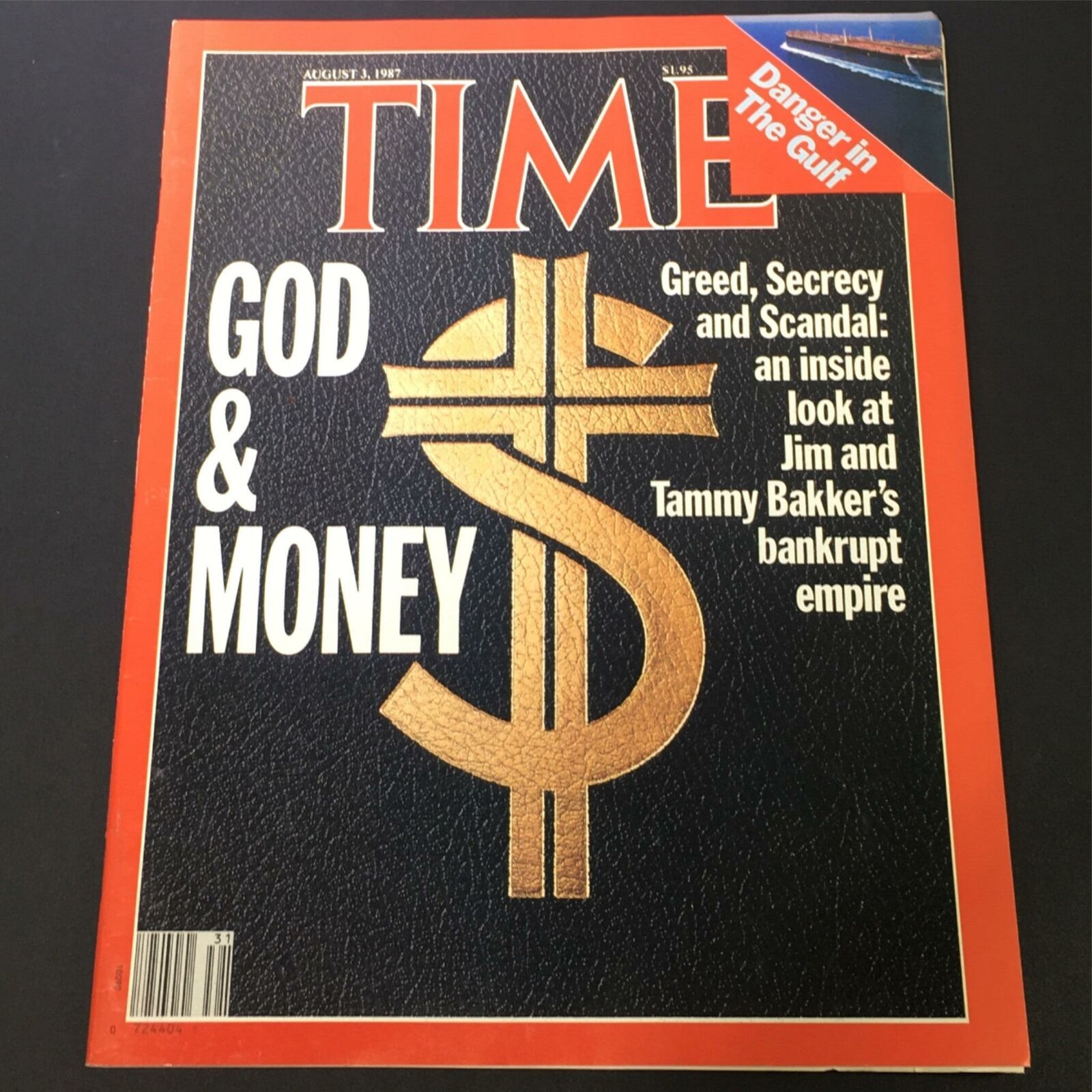 VTG Time Magazine August 3 1987 - God & Money / Danger In The Gulf / Newsstand