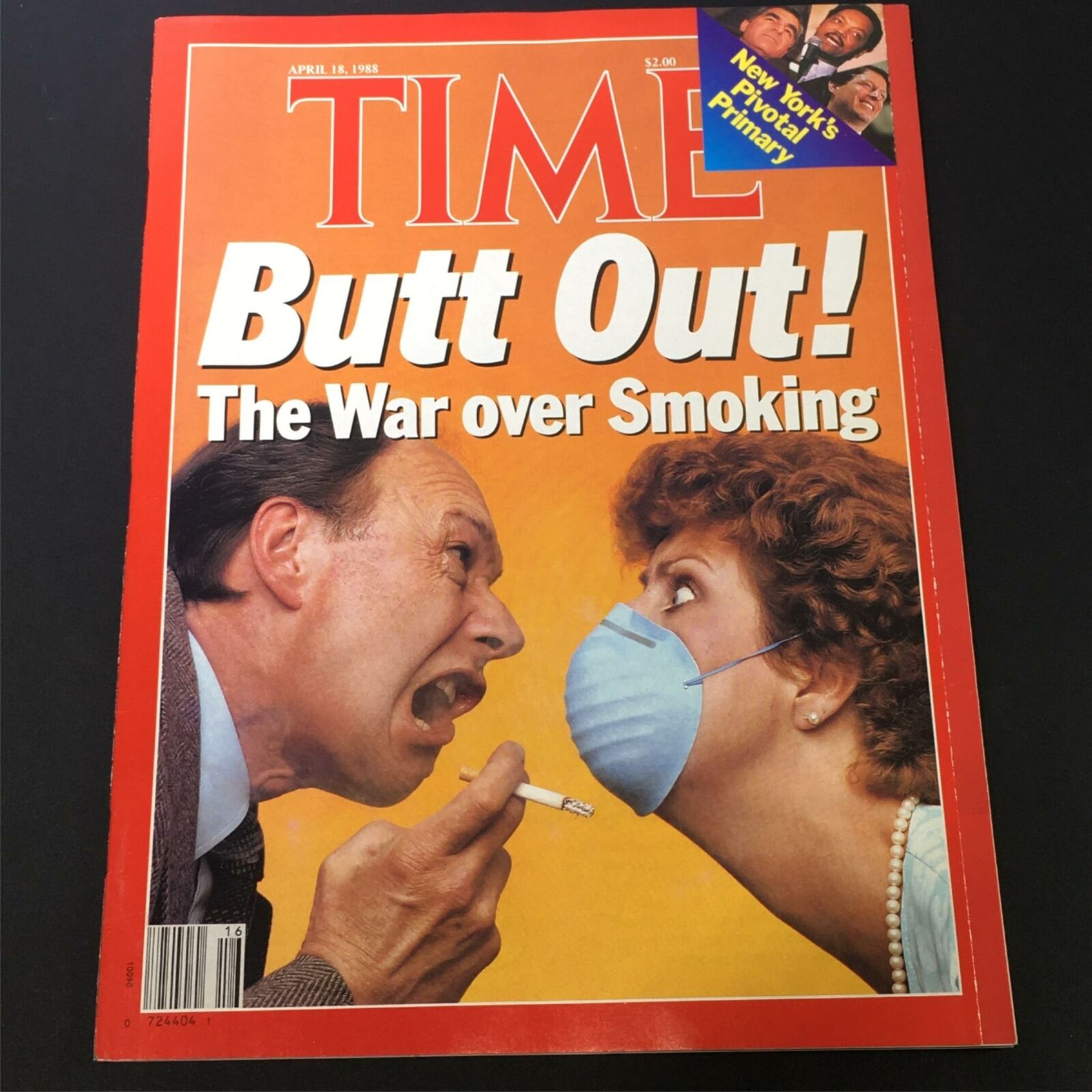 VTG Time Magazine April 18 1988 - Butt Out The War Over Smoking / Newsstand