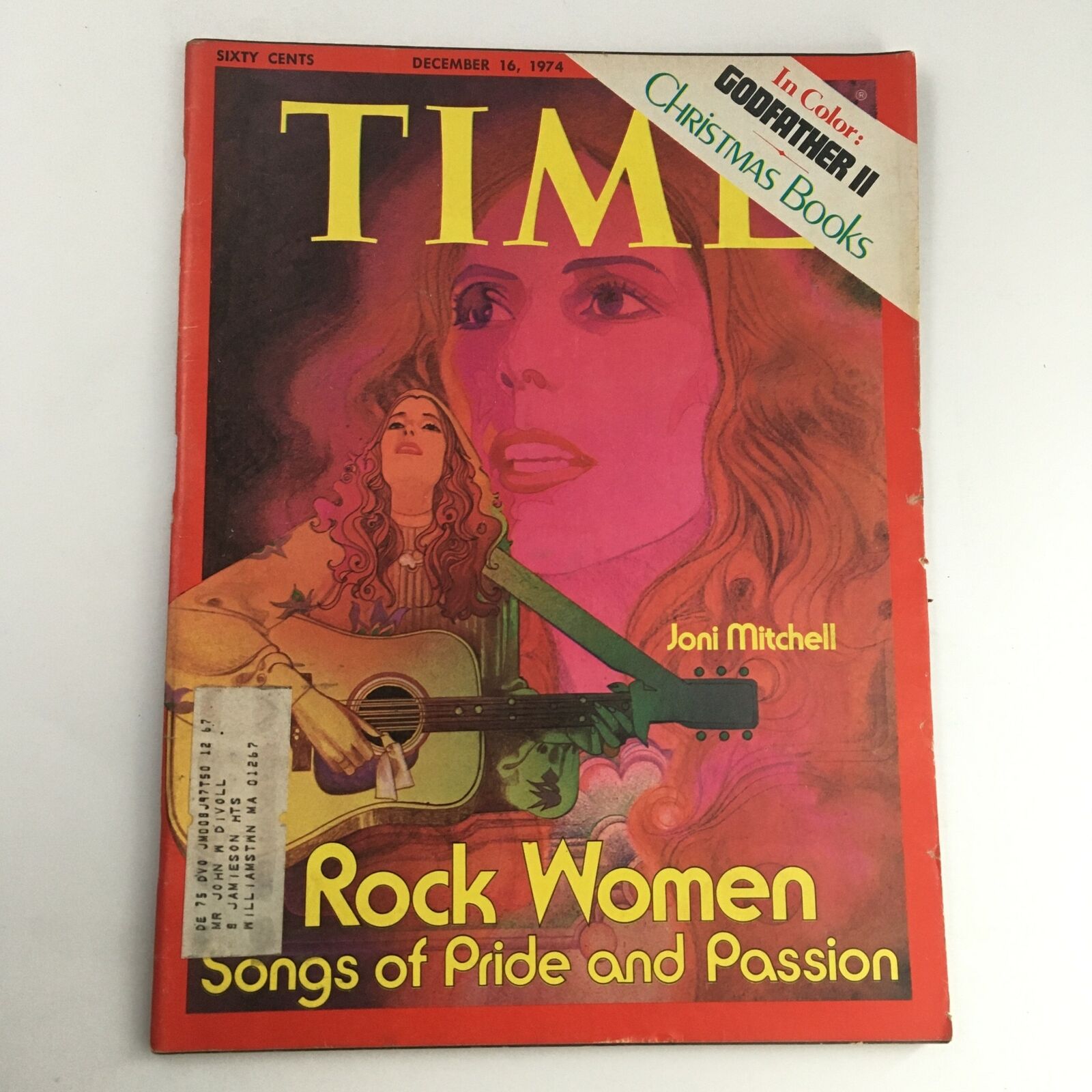 Time Magazine December 16 1974 Joni Mitchell Rock Women Song of Pride & Passion