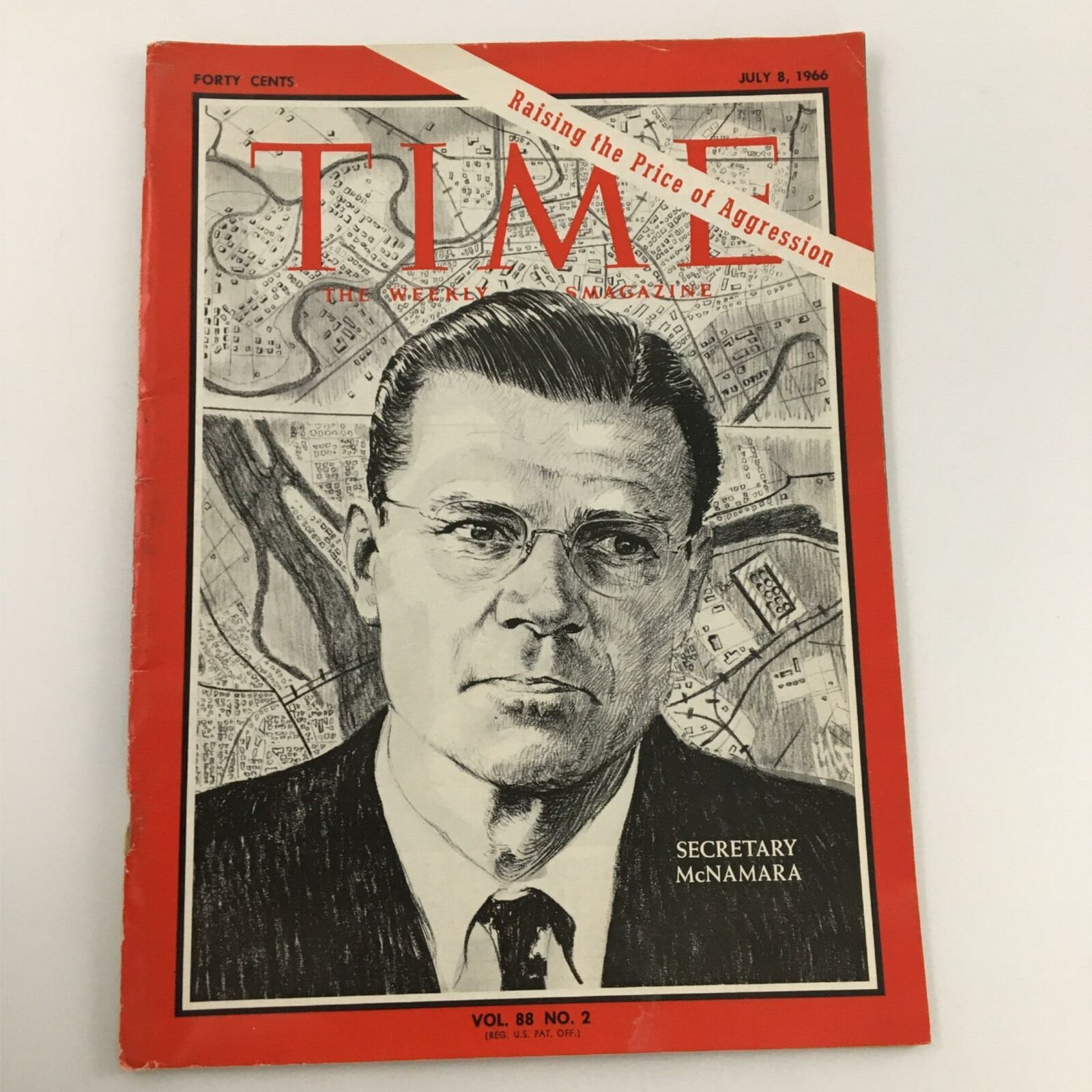 VTG Time Magazine July 8, 1966 Secretary McNamara, Newsstand