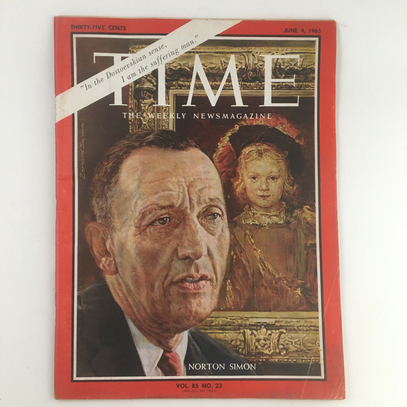 Time Magazine June 4 1965 Vol. 82 No. 23 Industrialist Norton Simon No Label