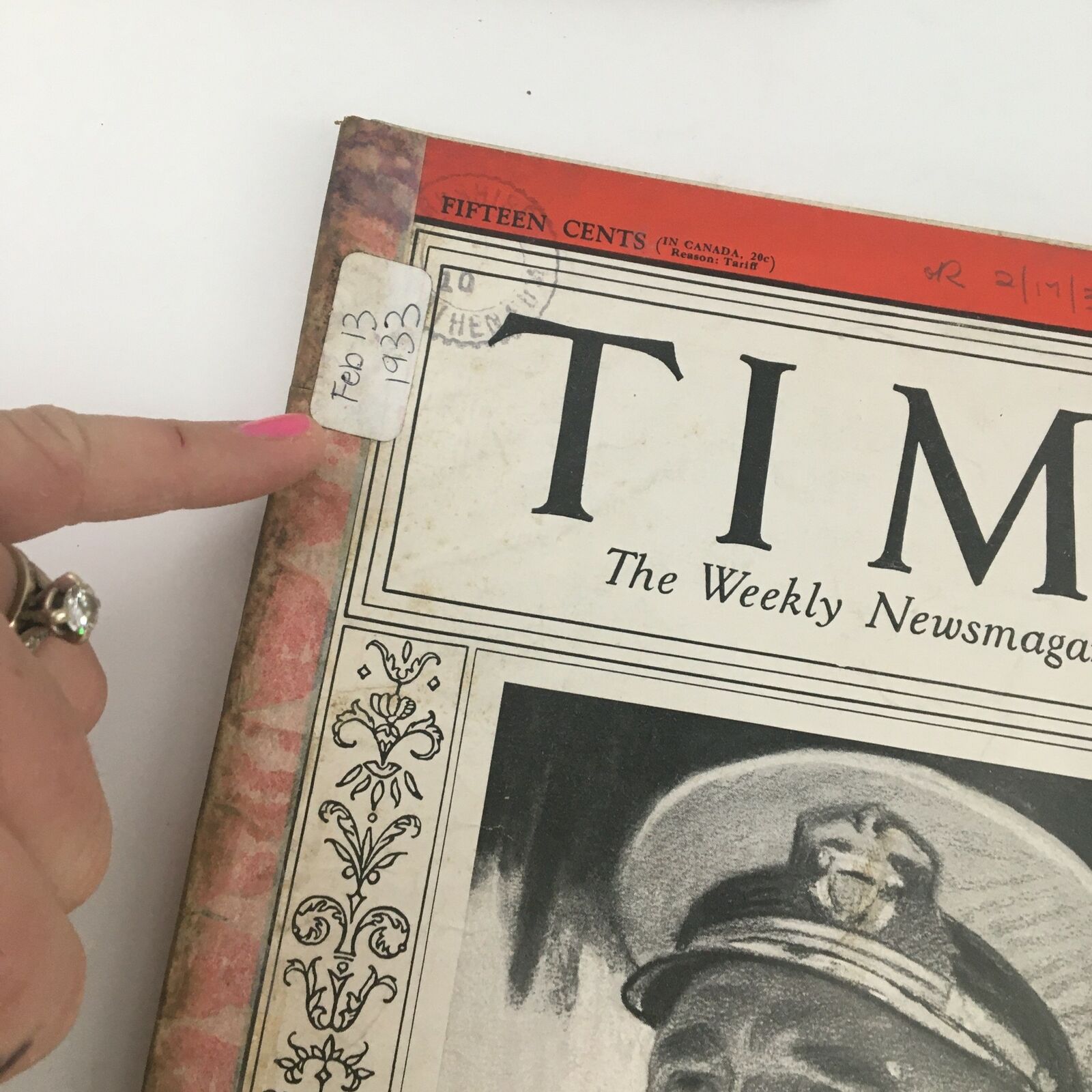 Time Magazine February 13 1933 Vol 21 #7 Admiral Richard Henry Leigh