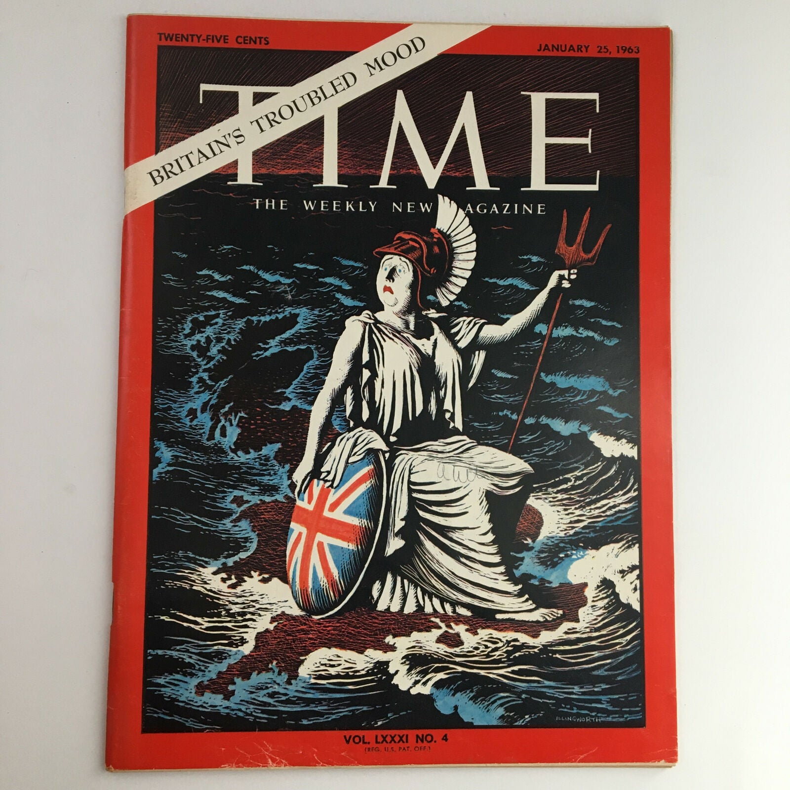 Time Magazine January 25 1963 Vol 81 #4 Britain's Troubled Mood No Label