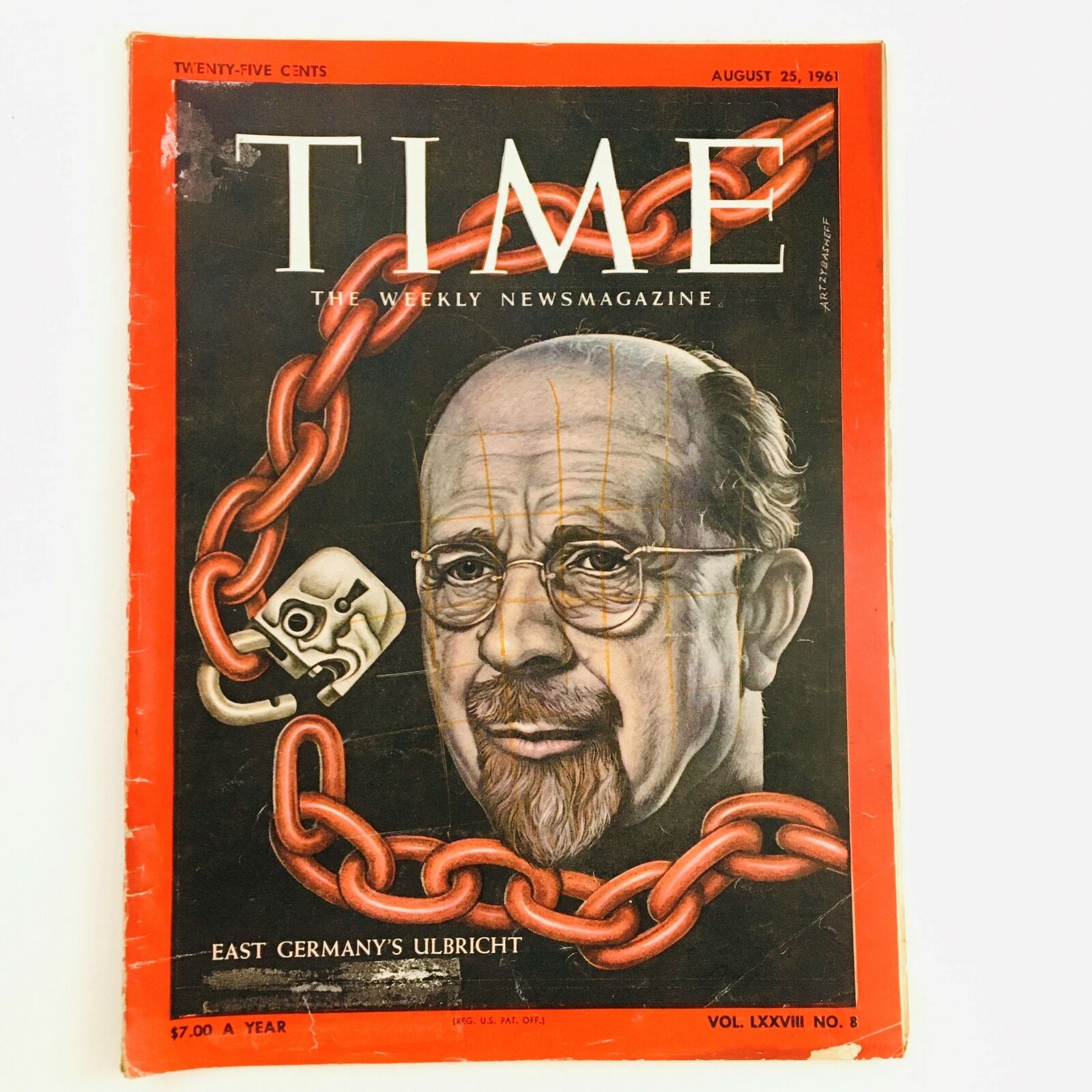 VTG Time Magazine August 25 1961 Vol. 78 No. 8 East Germany's Walter Ulbricht