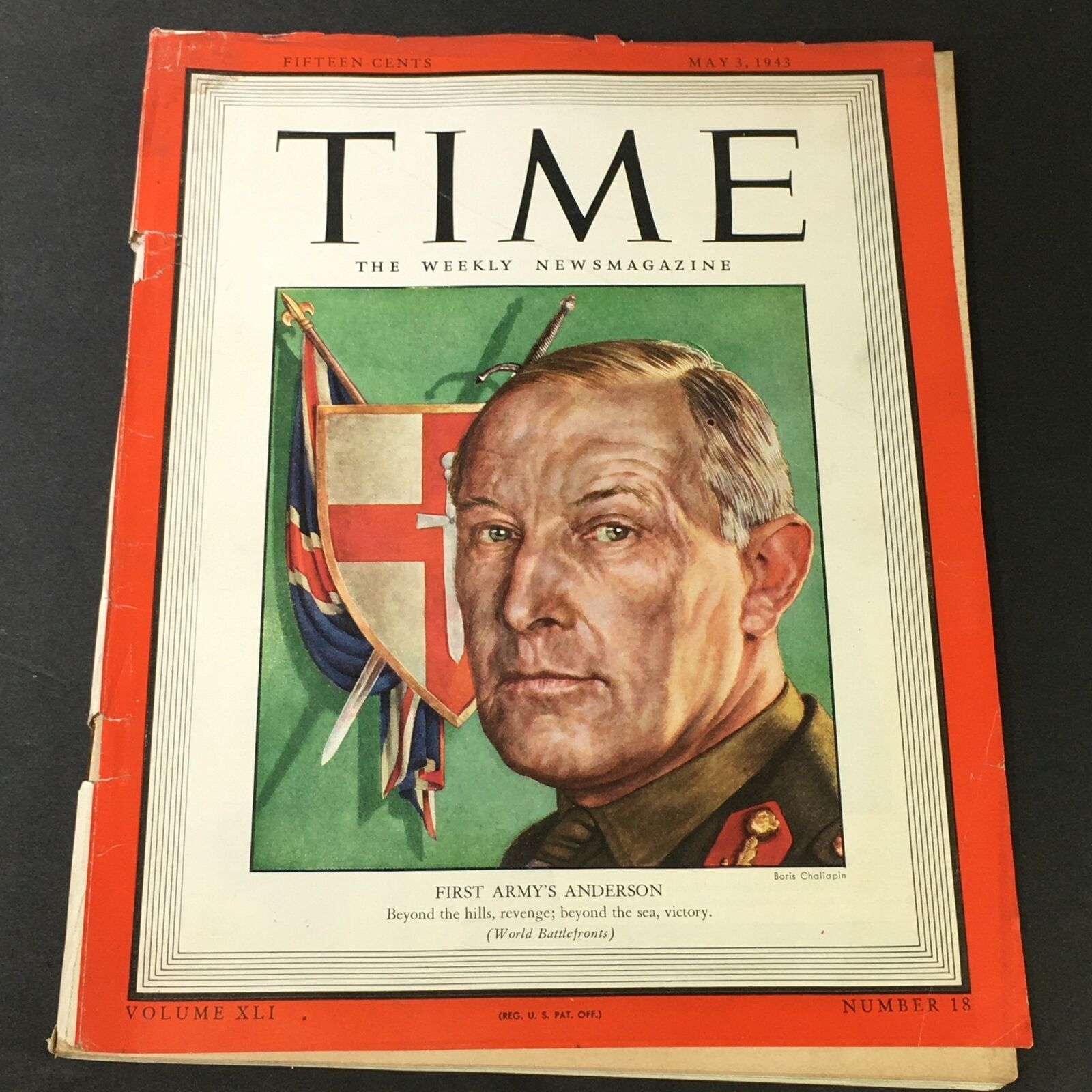 VTG Time Magazine Vol. 41 #18 May 3 1943 - First Army Sir Kenneth Anderson