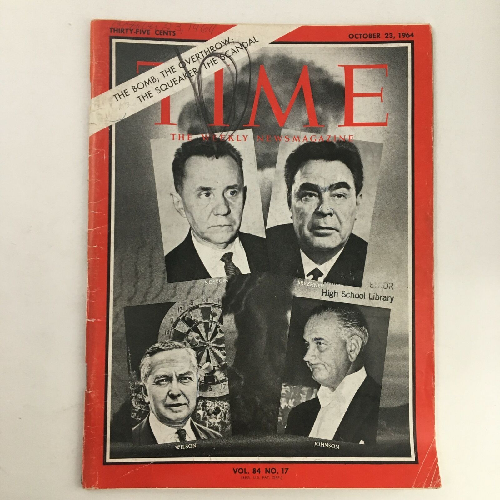 Time Magazine October 23 1964 Alexei Kosygin and Leonid Brezhnev No Label