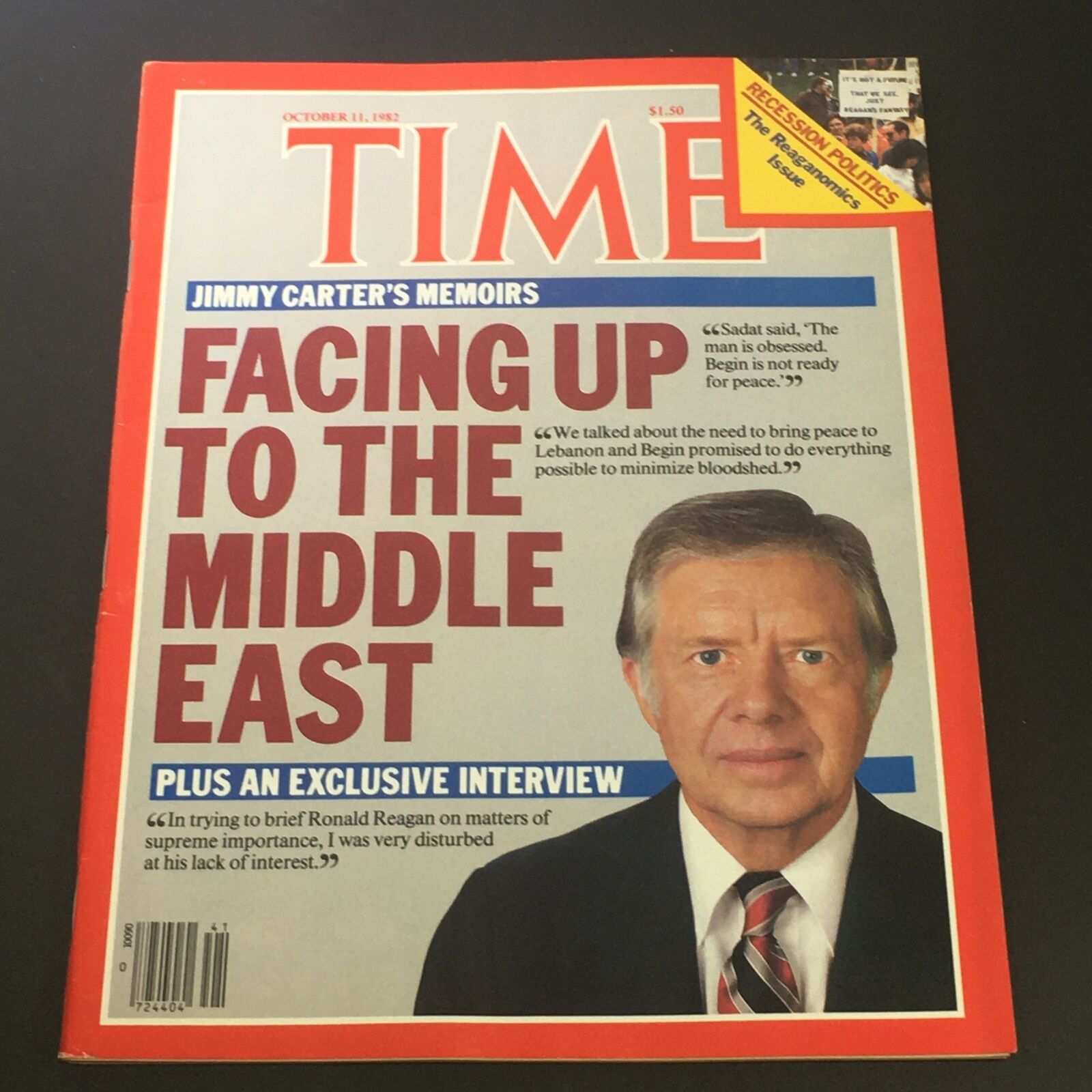 VTG Time Magazine October 11 1982 - Jimmy Carter / Ronald Reagan / Newsstand