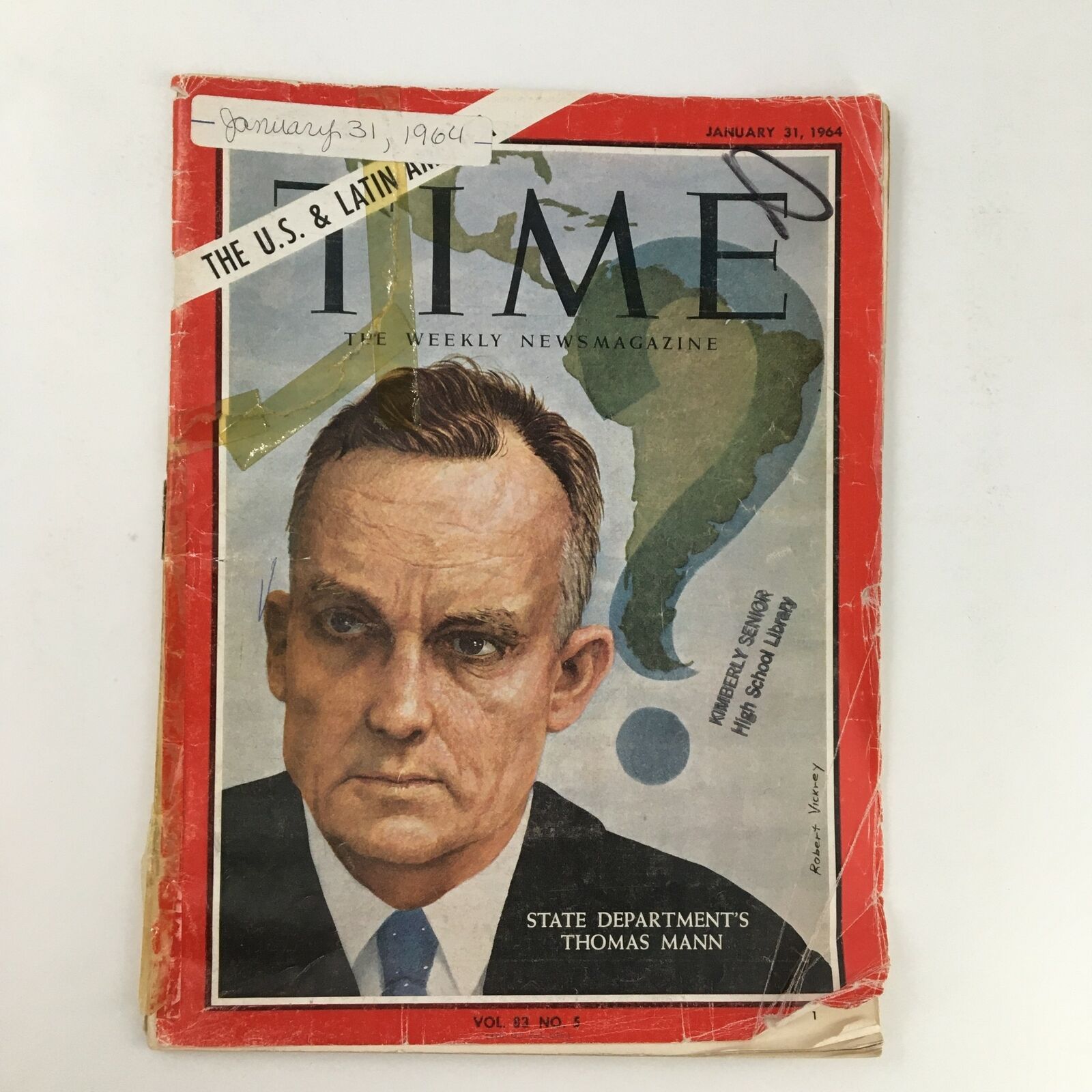 Time Magazine January 31 1964 State Department's Thomas Mann No Label