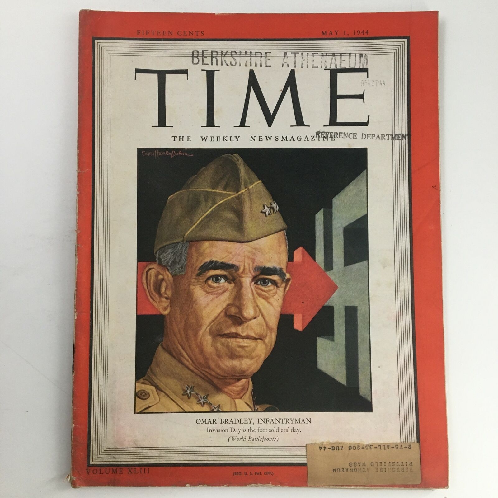 Time Magazine May 1 1944 Vol 43 #18 Senior Officer Omar Nelson Bradley